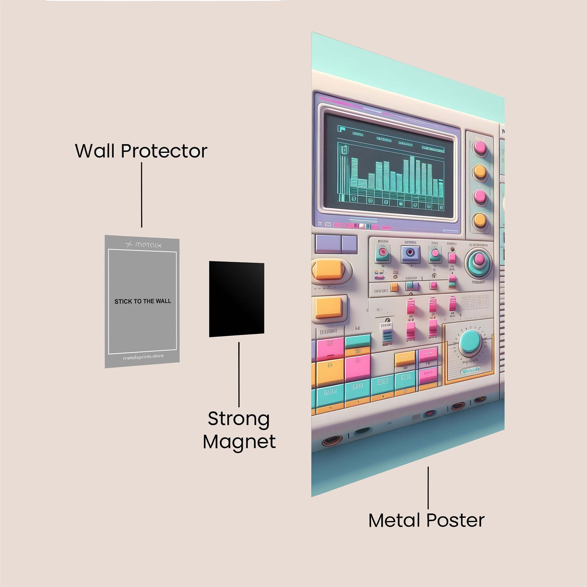 Nintendo Nostalgic Safe Wall Magnetic / M