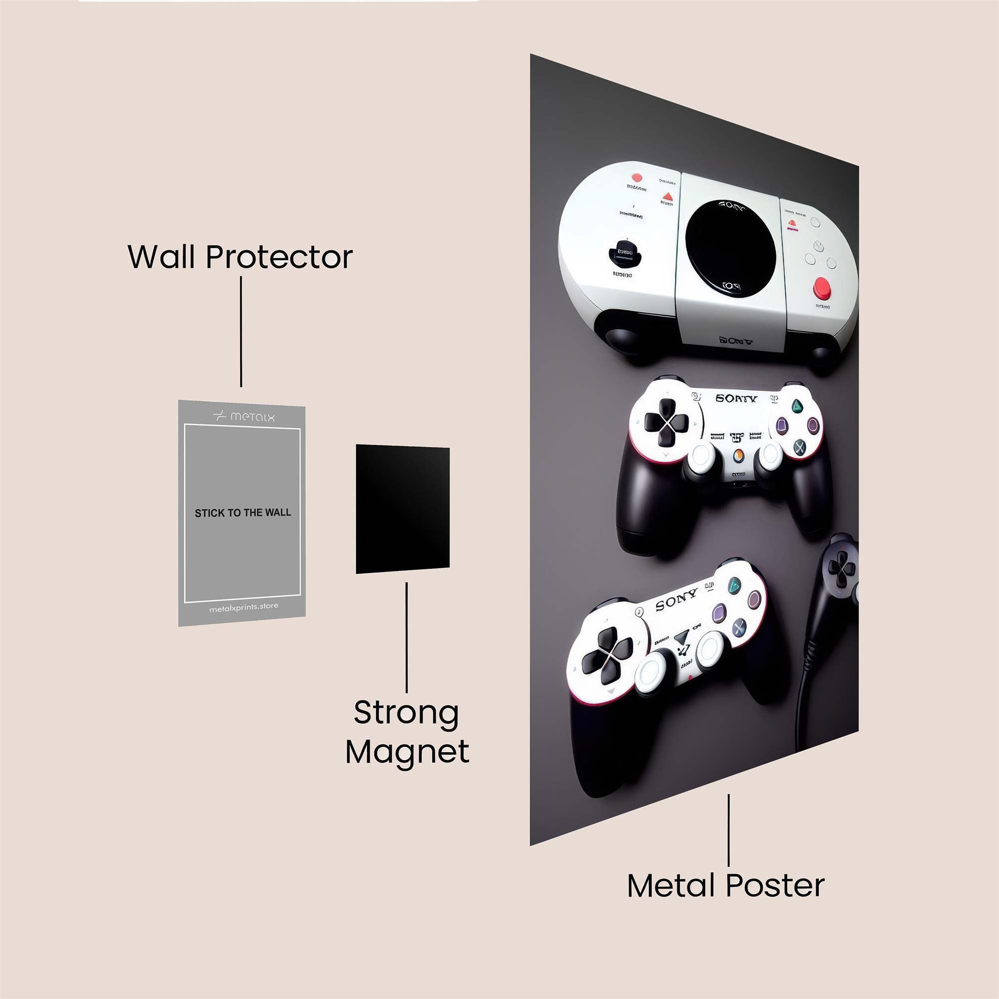 PlayStation Nostalgic Safe Wall Magnetic / M
