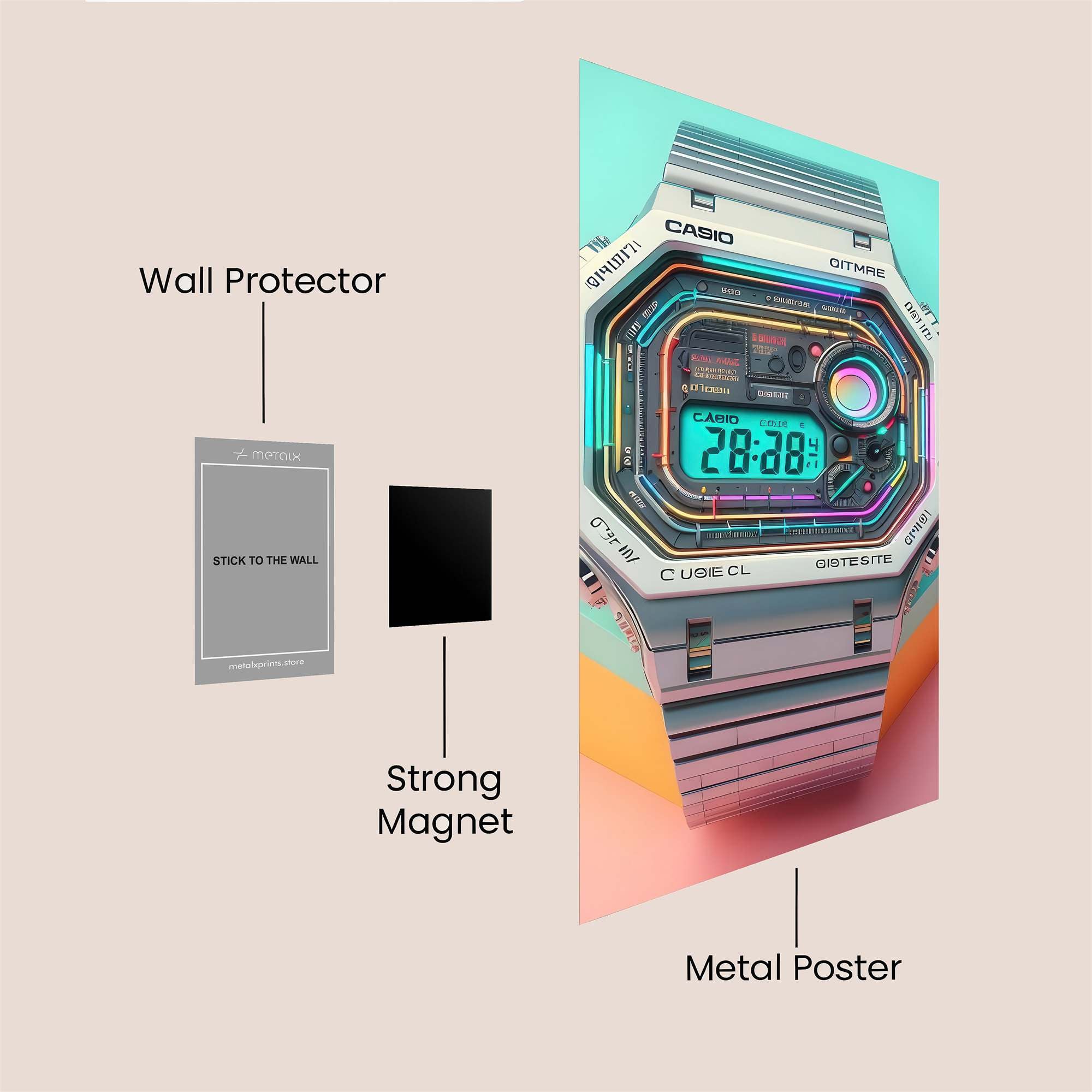 Casio Vibrant Safe Wall Magnetic / M