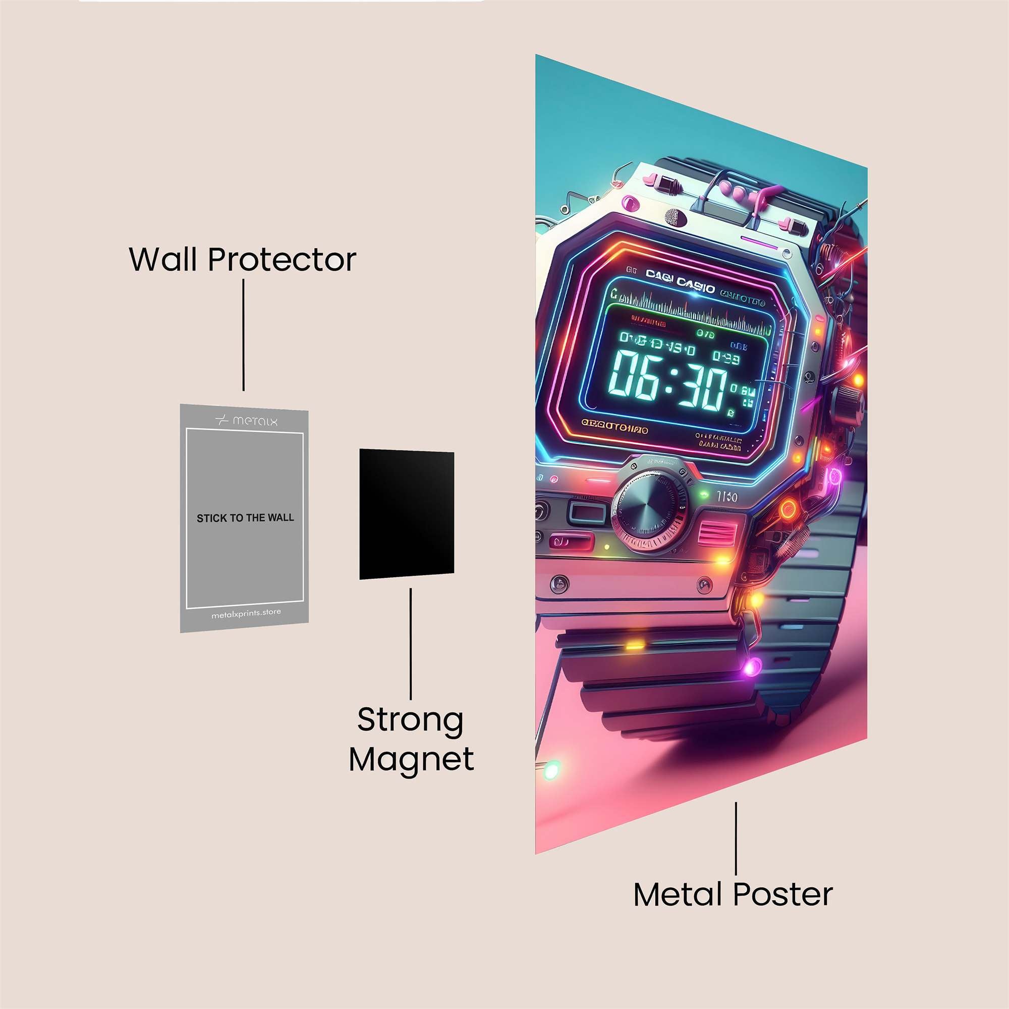 Casio Cyberpunk Safe Wall Magnetic / M