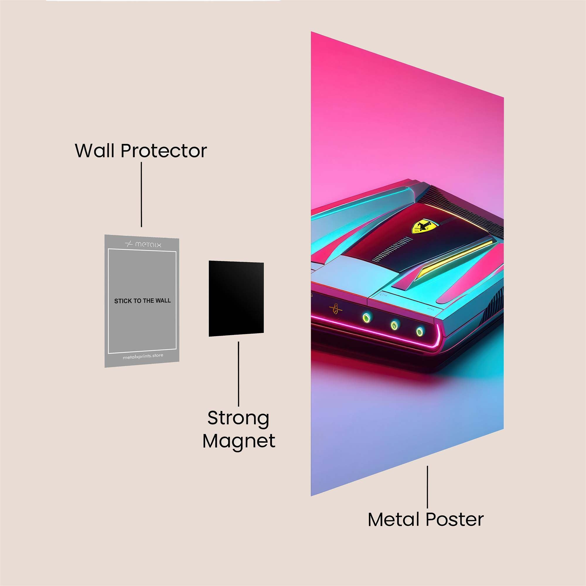 Ferrari Futuristic Safe Wall Magnetic / M