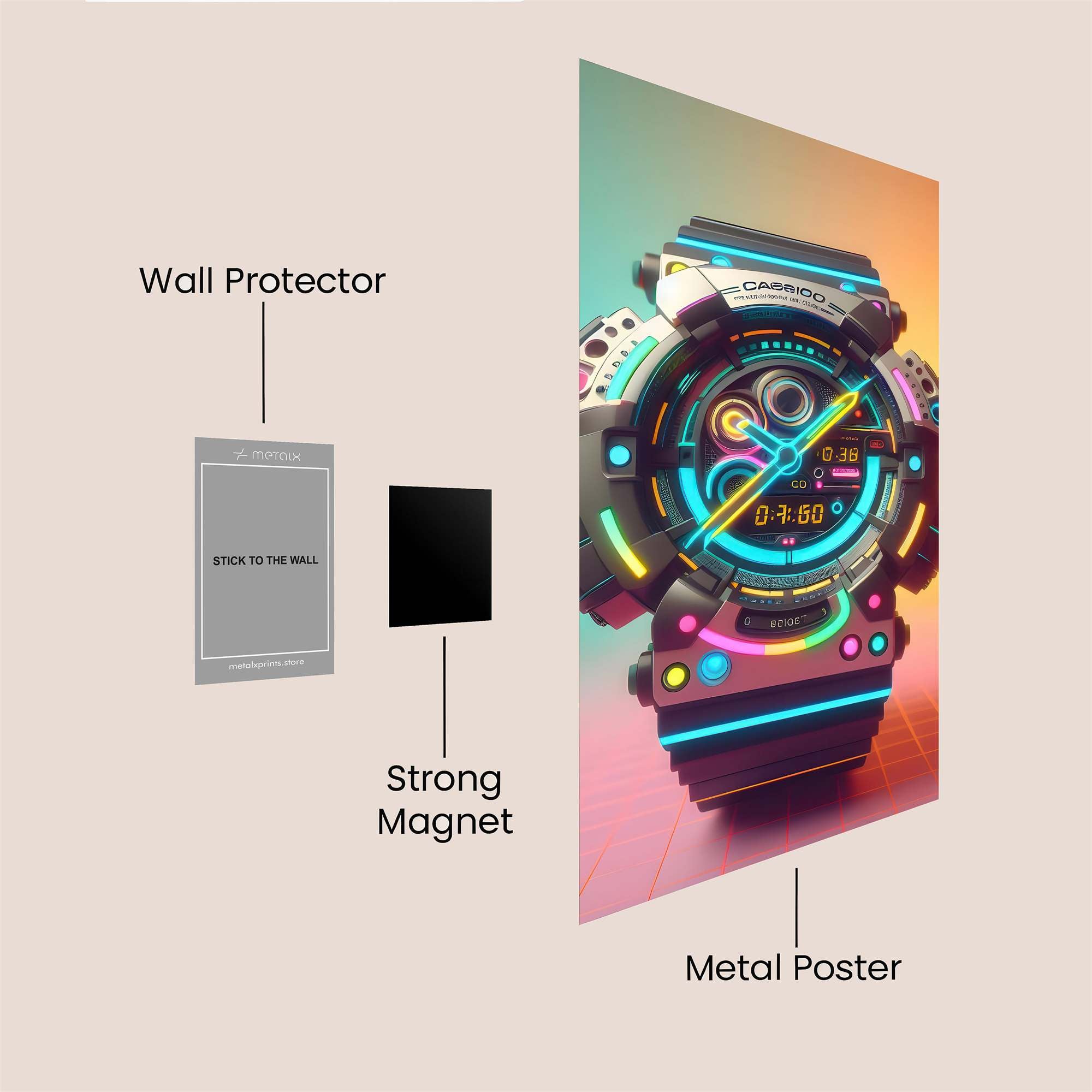 Casio Cyberpunk Safe Wall Magnetic / M