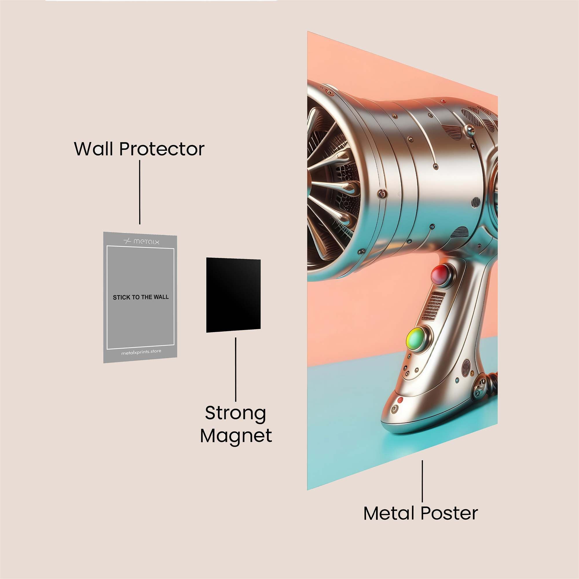 Jet Whimsy Safe Wall Magnetic / M