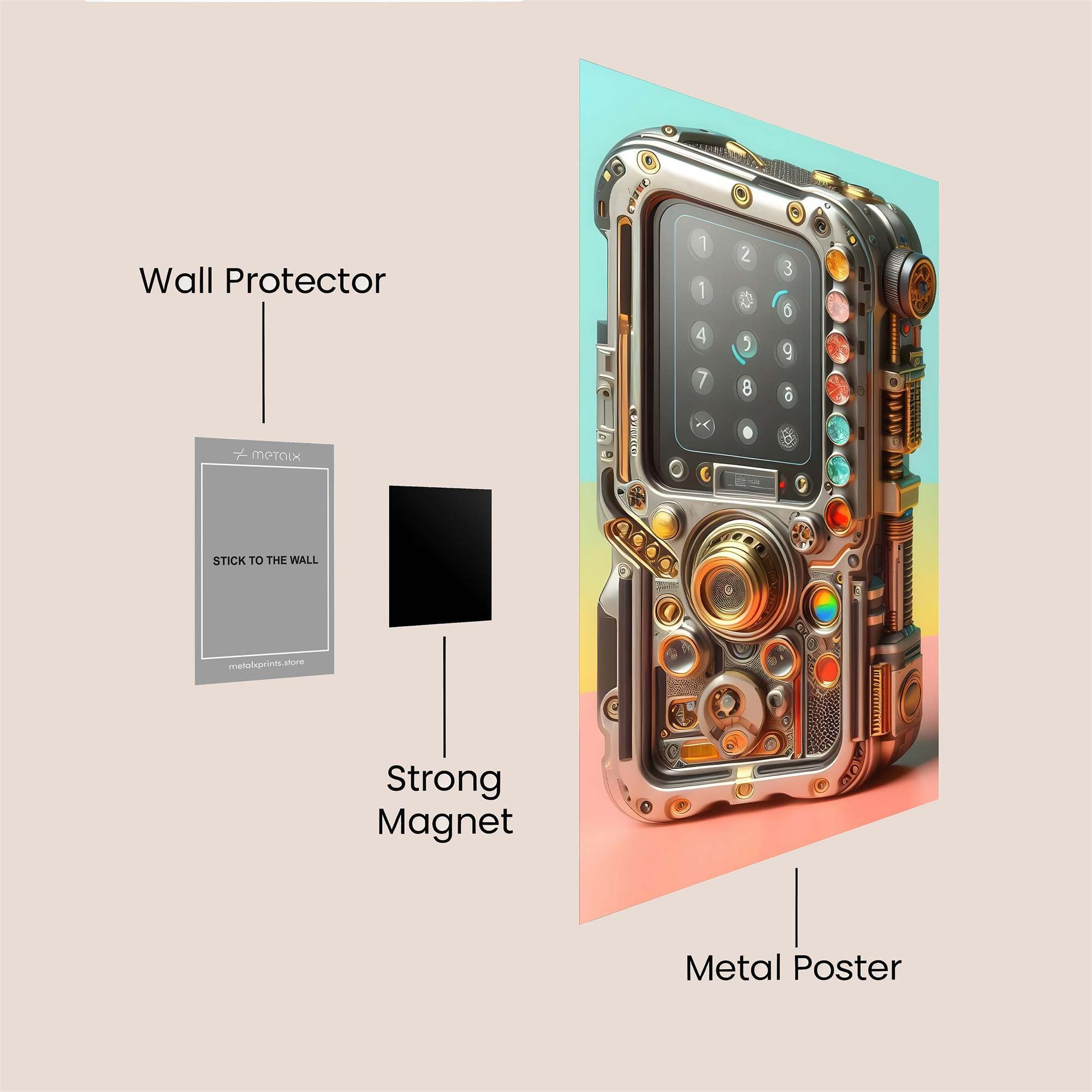 Steampunk Gadget Safe Wall Magnetic / M