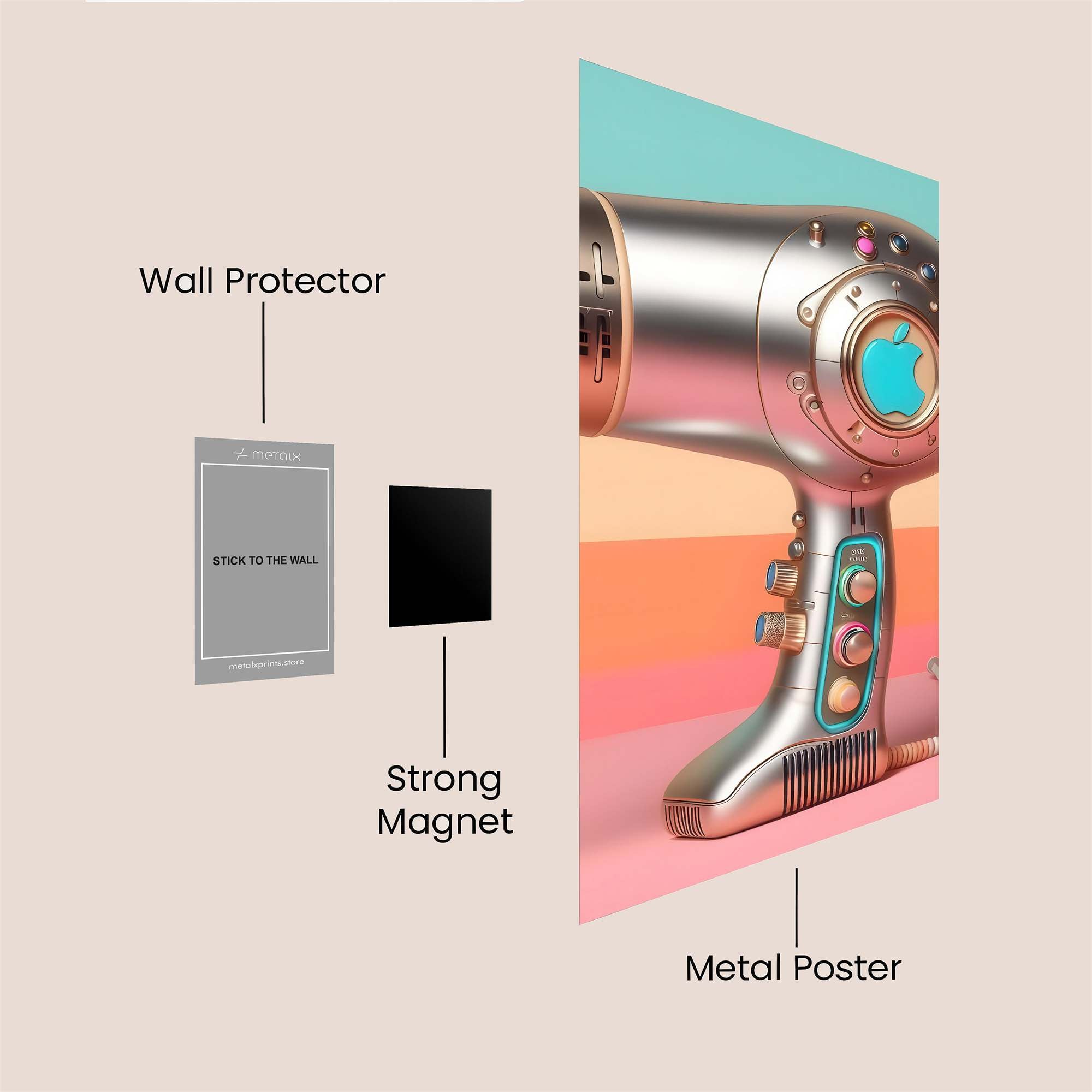 Apple Dryer Safe Wall Magnetic / M