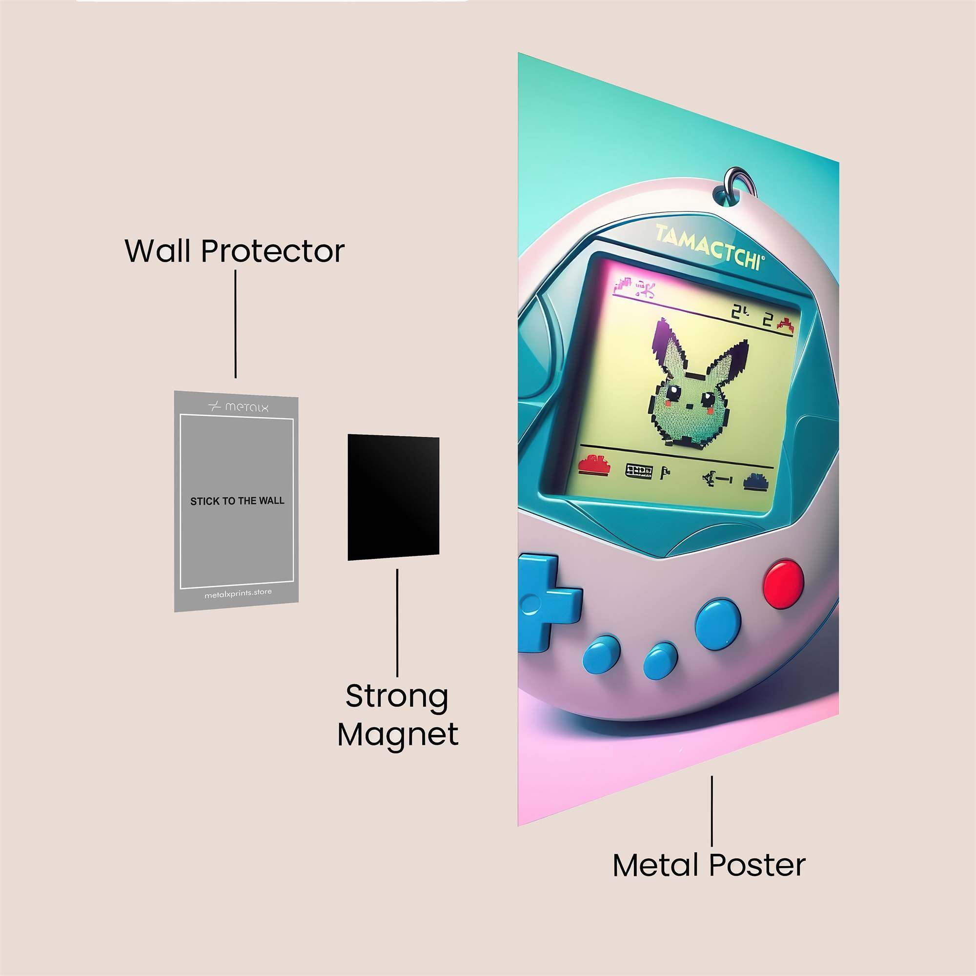 Pikachu Nostalgia Safe Wall Magnetic / M