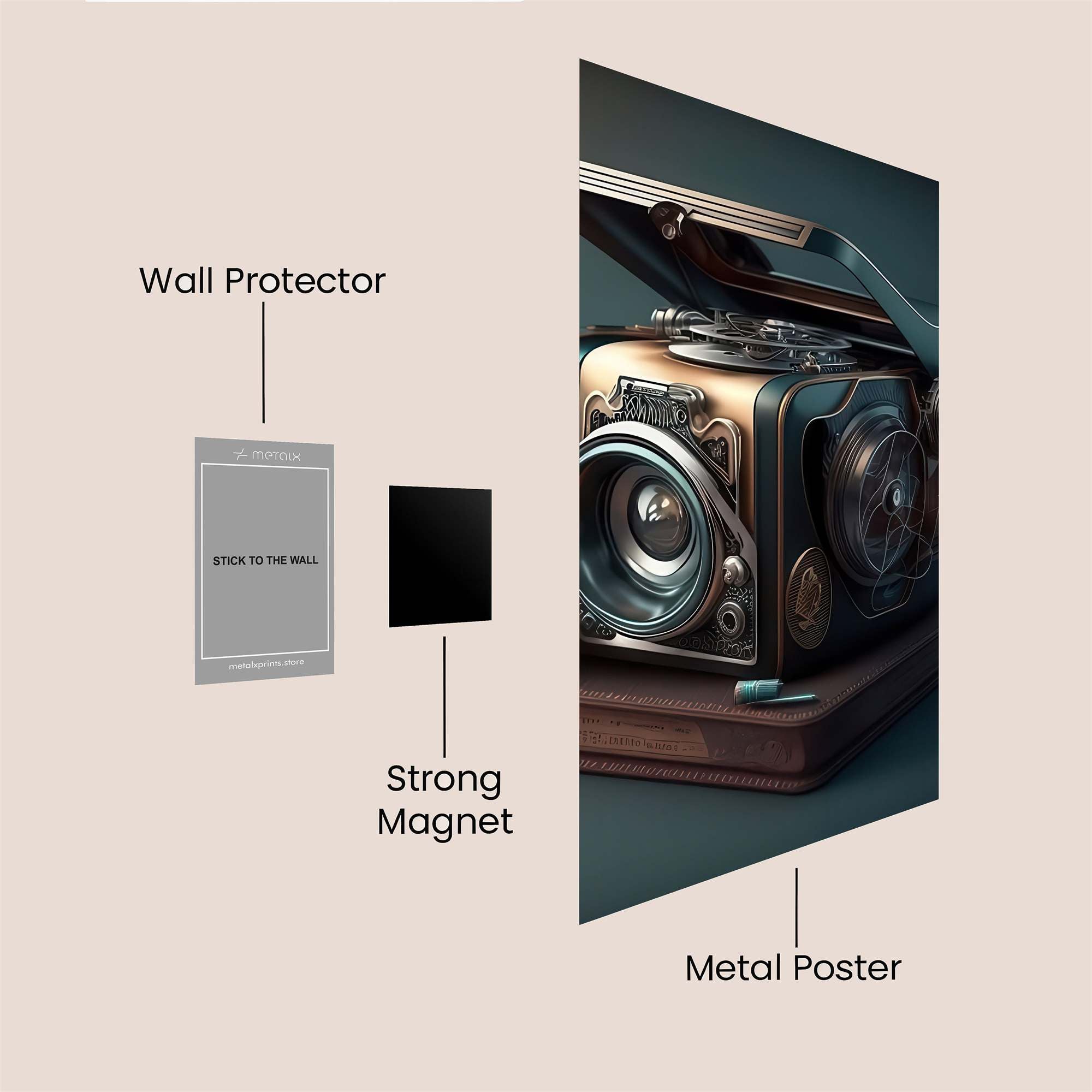 Steampunk Wonder Safe Wall Magnetic / M