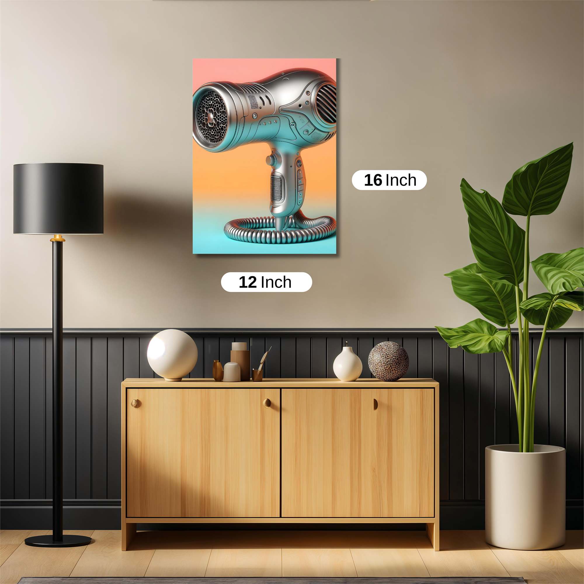 Futuristic Blowdryer Safe Wall Magnetic / M
