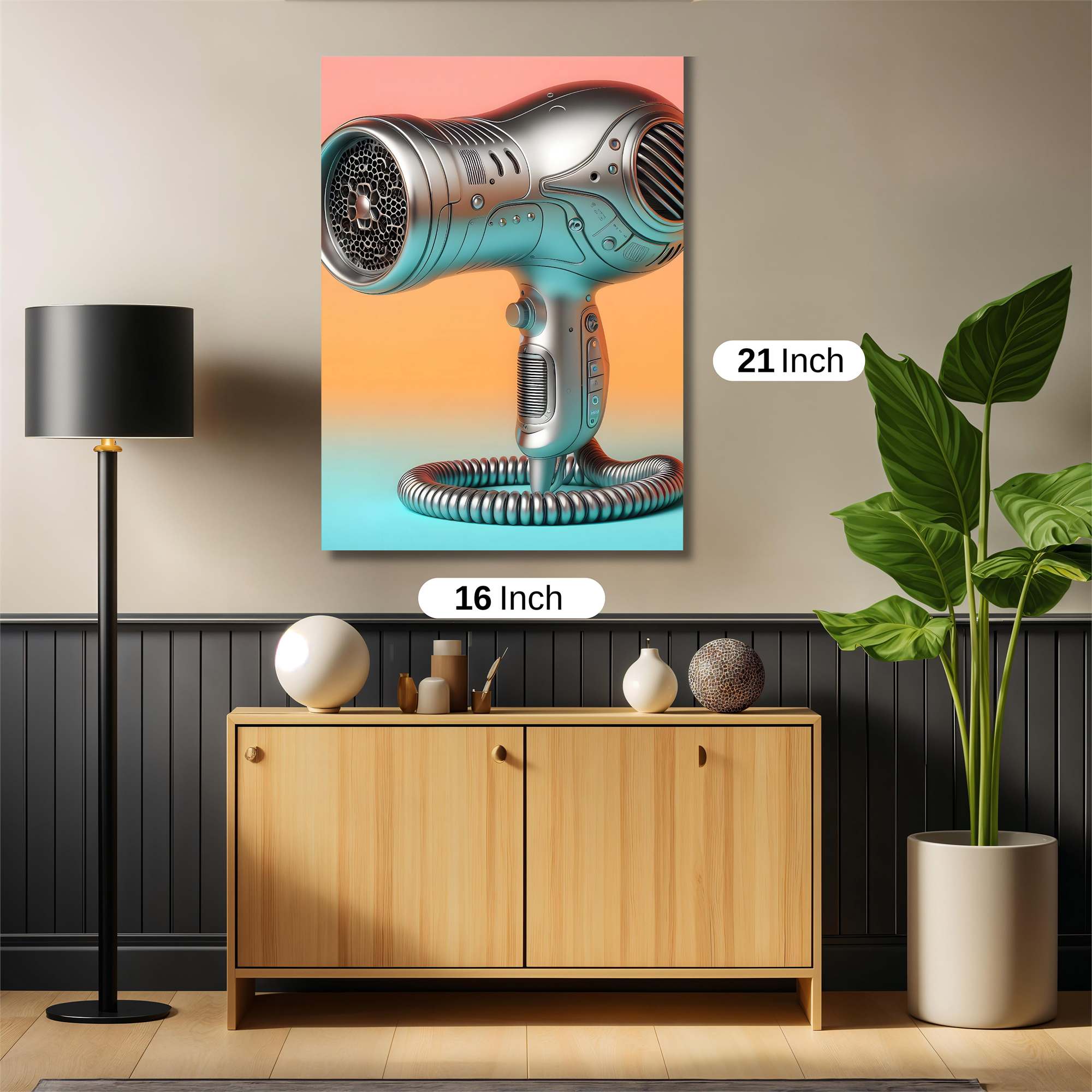 Futuristic Blowdryer Safe Wall Magnetic / M