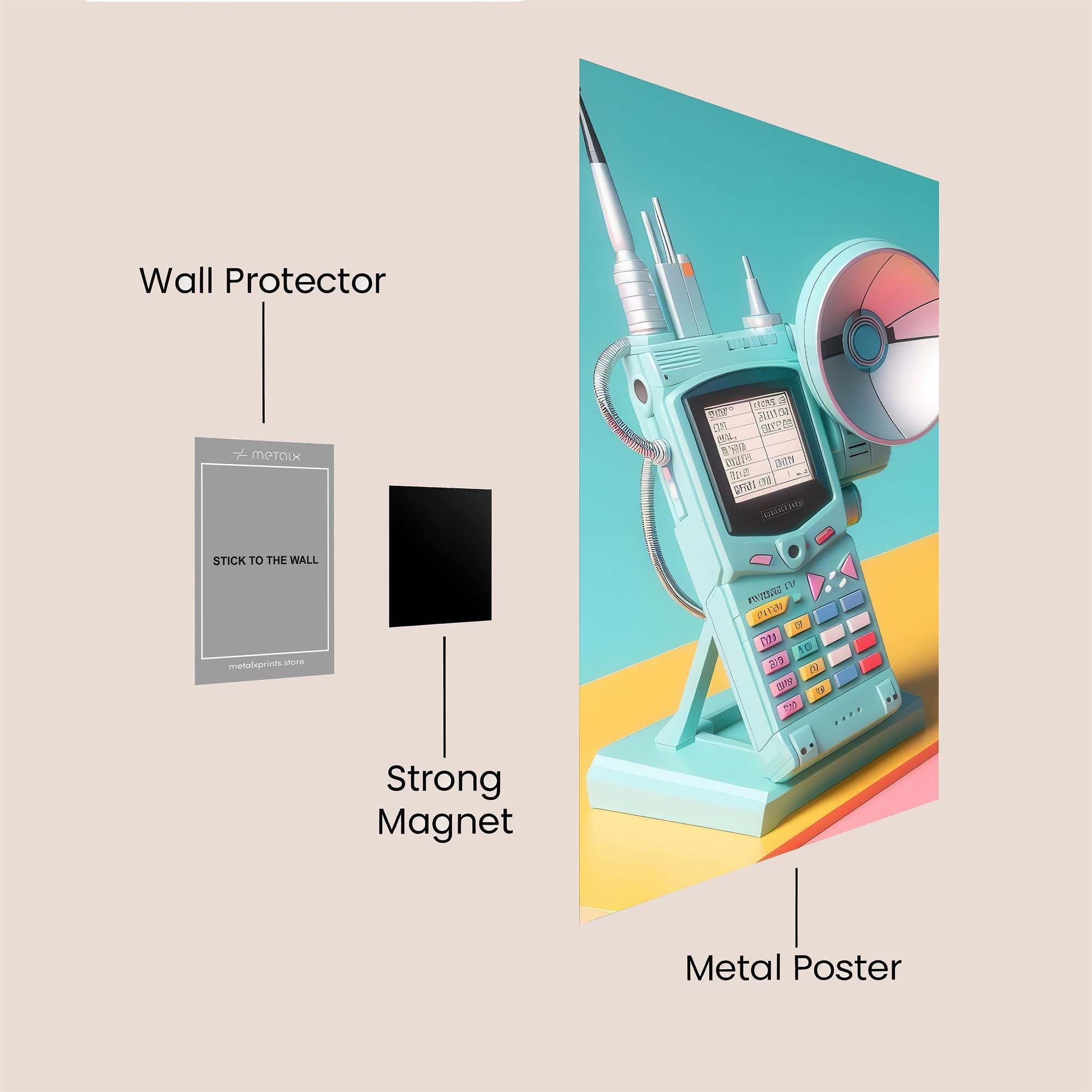 Walkie Quirky Safe Wall Magnetic / M