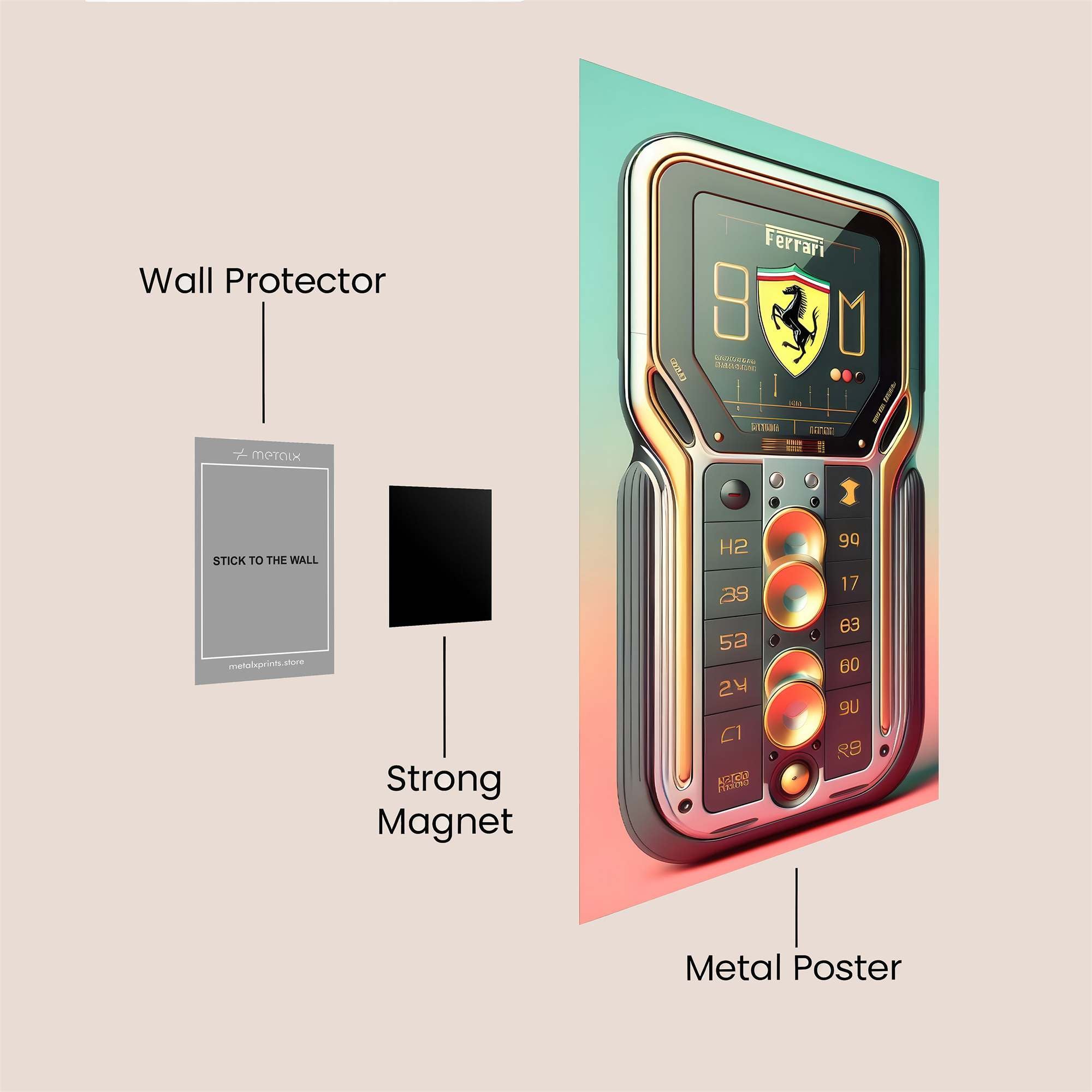 Ferrari Flash Safe Wall Magnetic / M