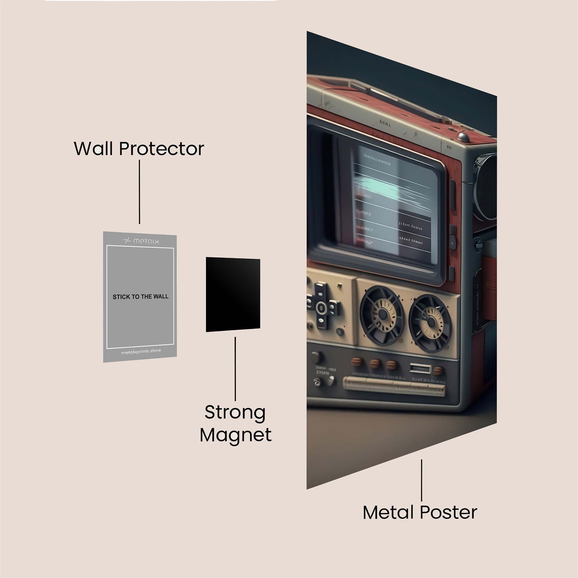 RetroVibe Safe Wall Magnetic / M