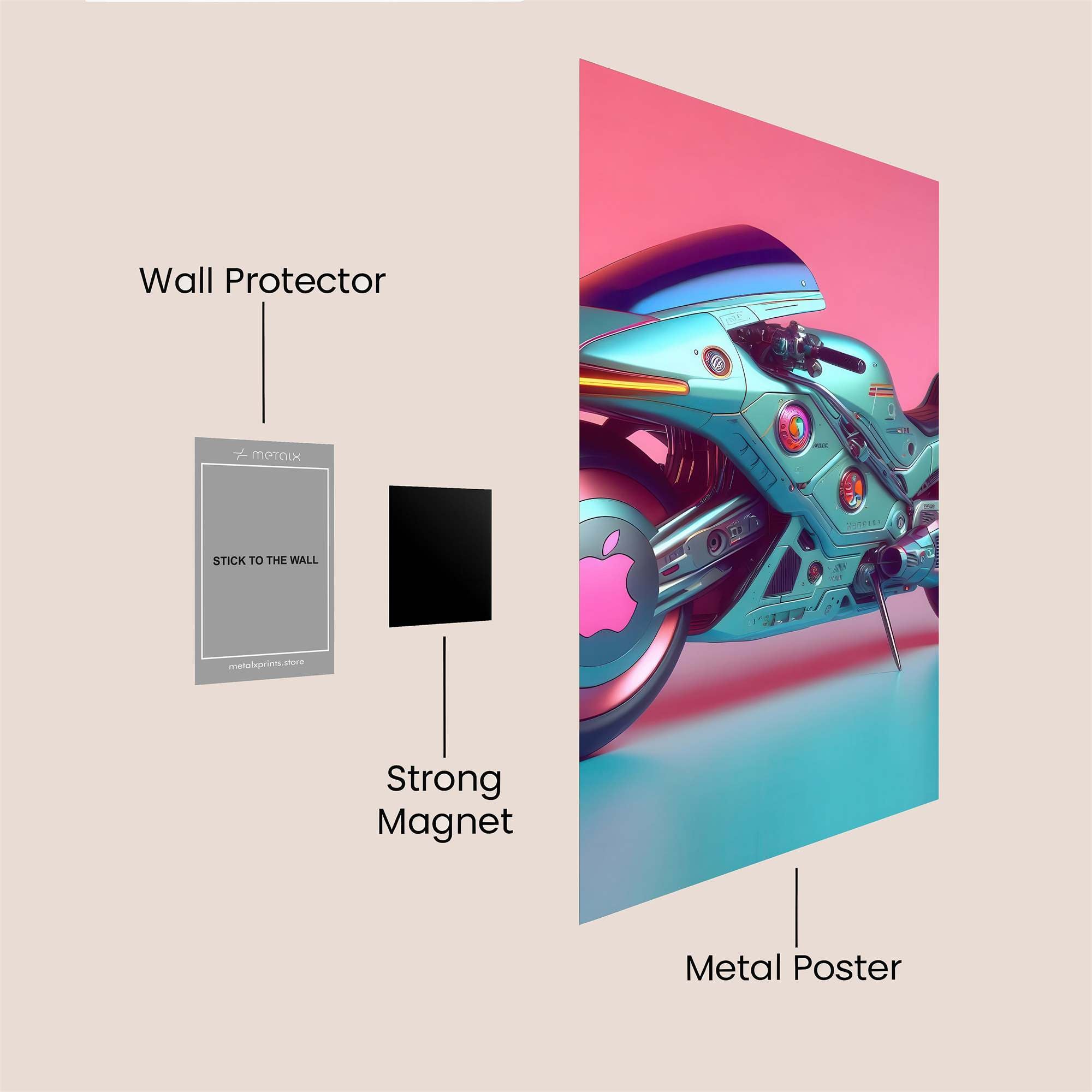 Apple Racer Safe Wall Magnetic / M