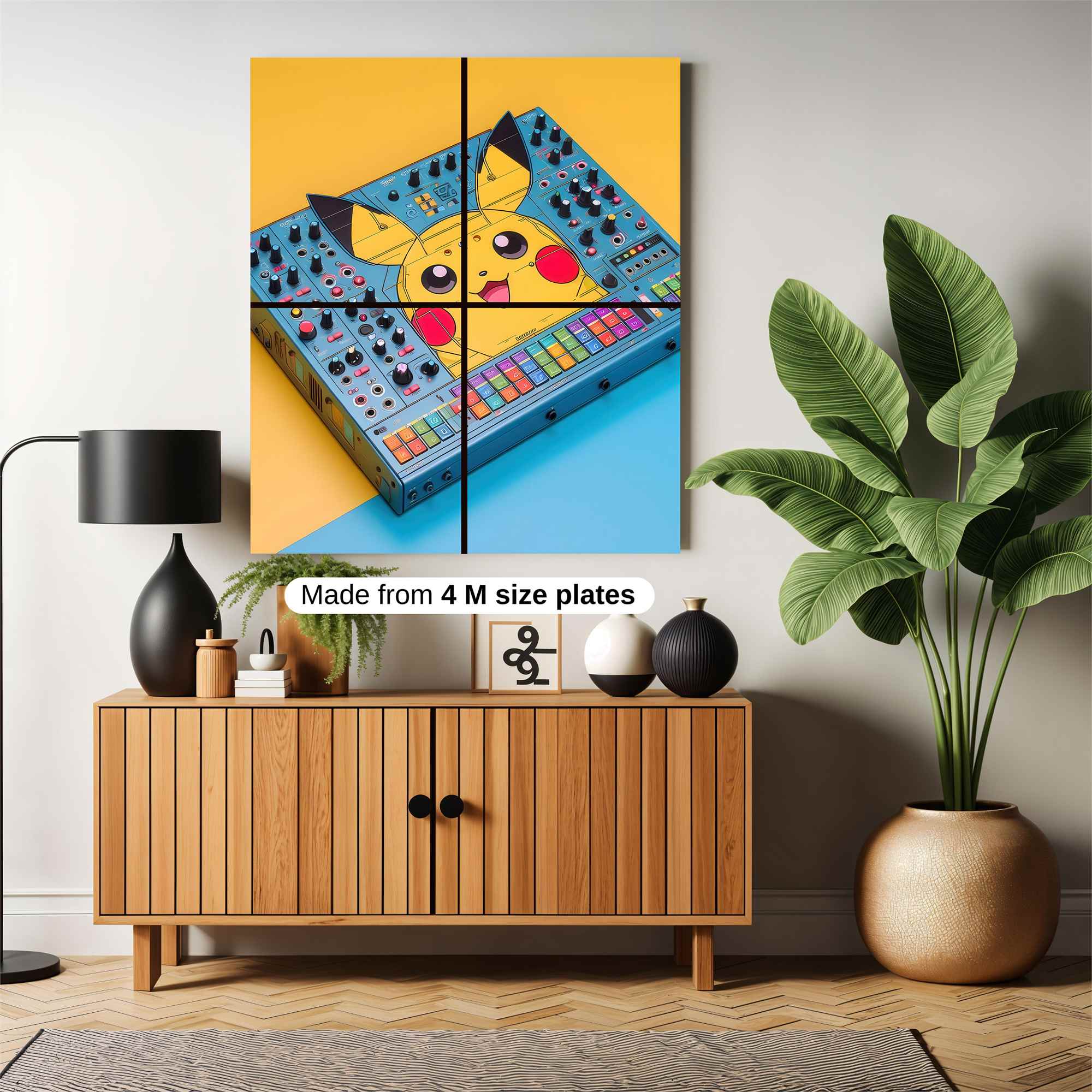 Pikachu Playful Safe Wall Magnetic / M