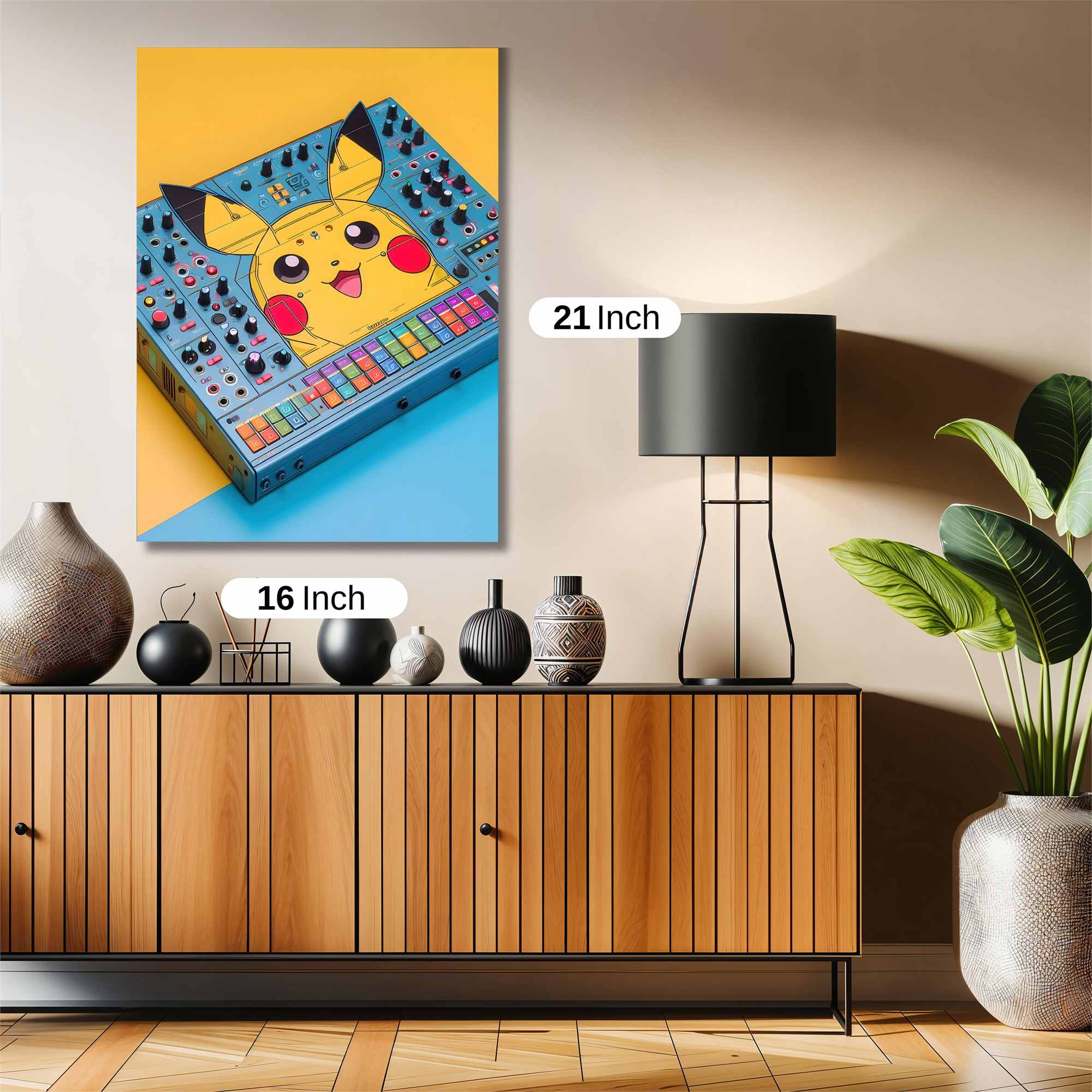 Pikachu Playful Safe Wall Magnetic / M