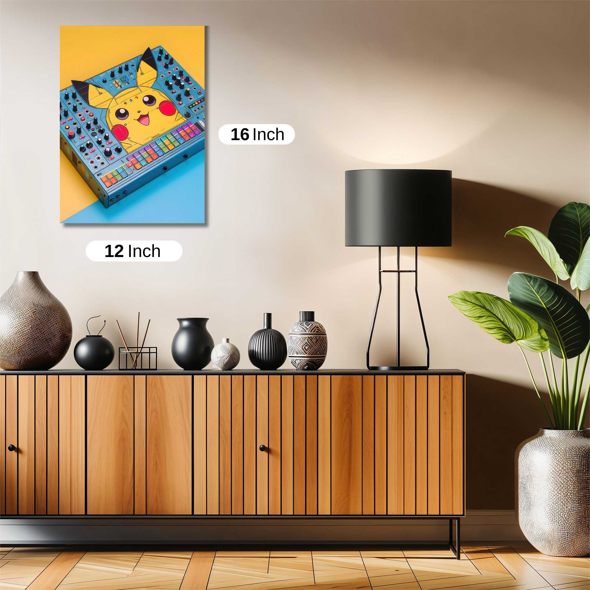 Pikachu Playful Safe Wall Magnetic / M