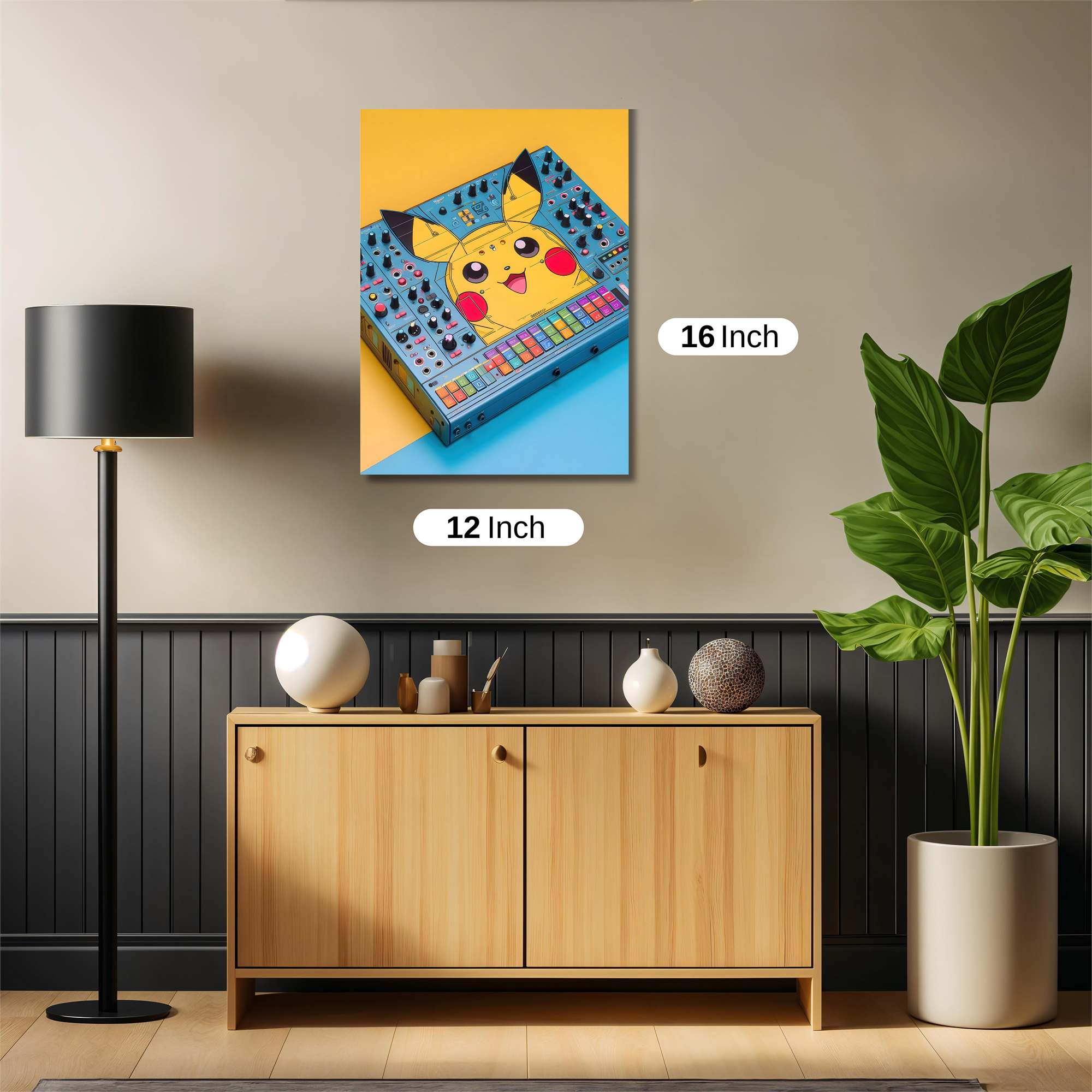 Pikachu Playful Safe Wall Magnetic / M