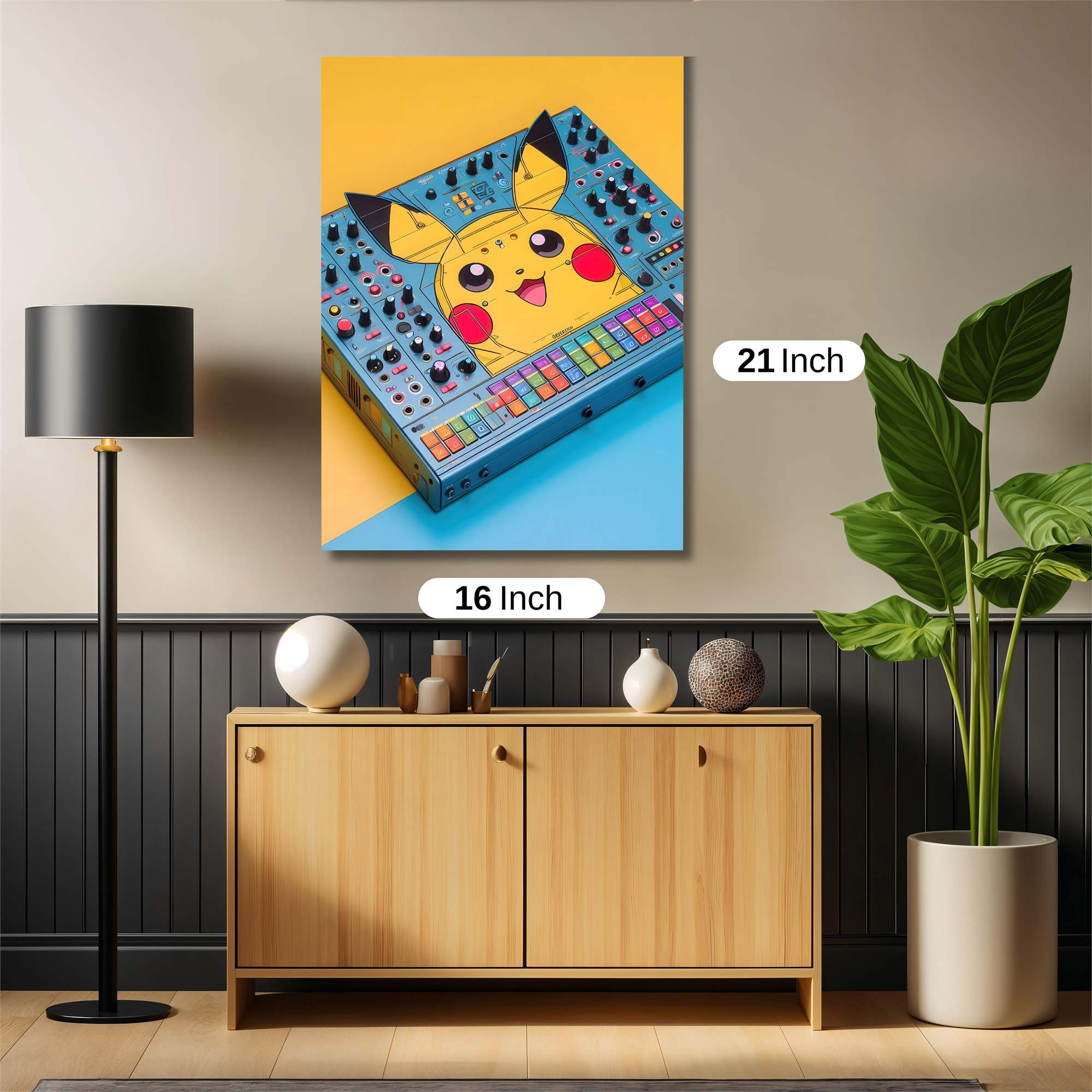 Pikachu Playful Safe Wall Magnetic / M