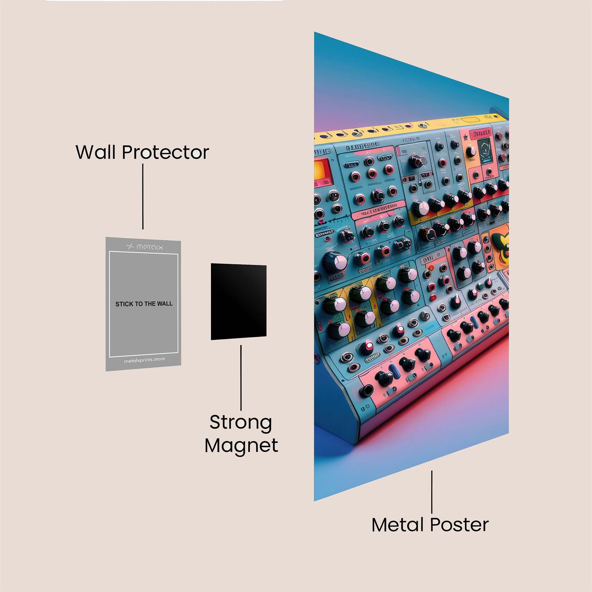 Pikachu Synth Safe Wall Magnetic / M