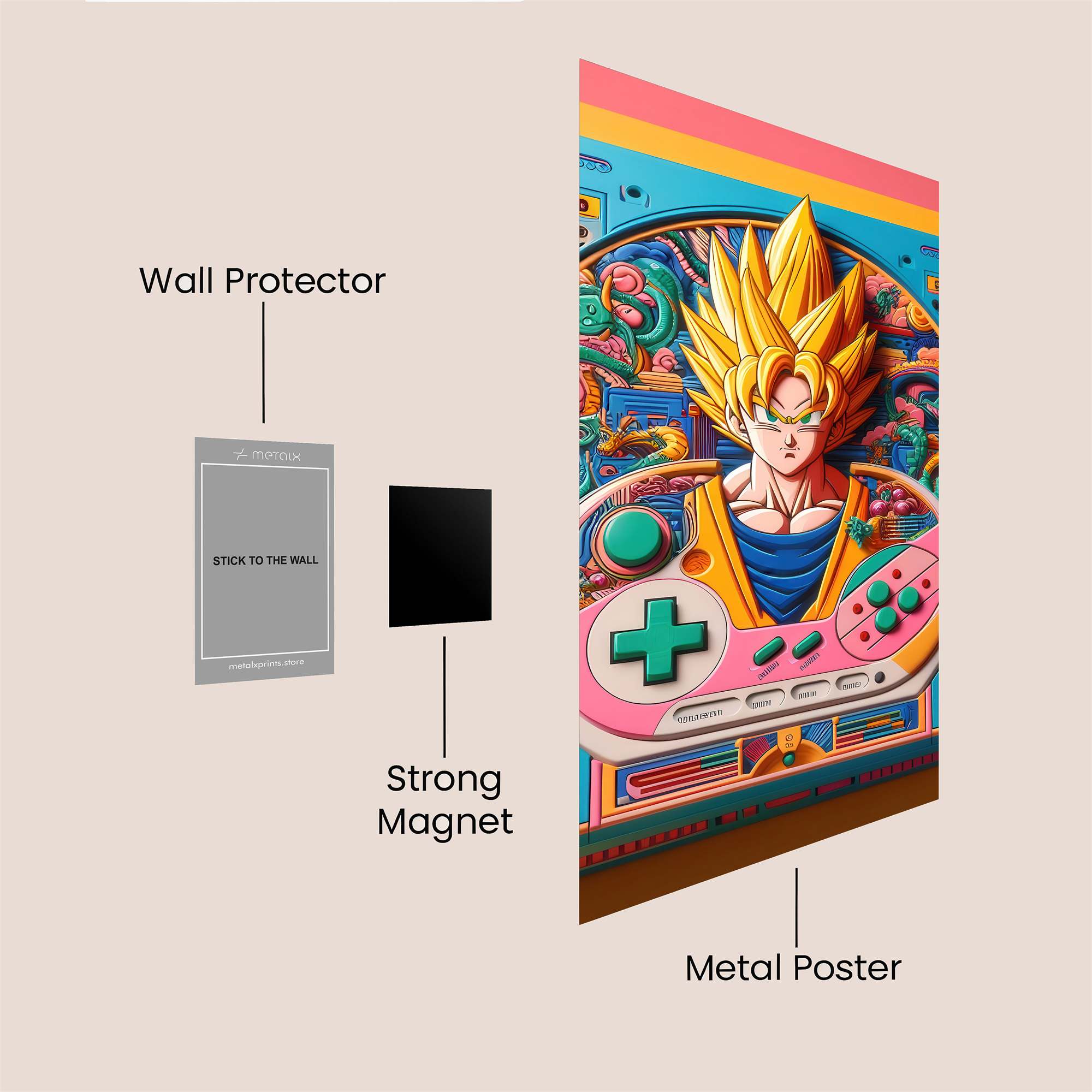 Goku Retro Safe Wall Magnetic / M