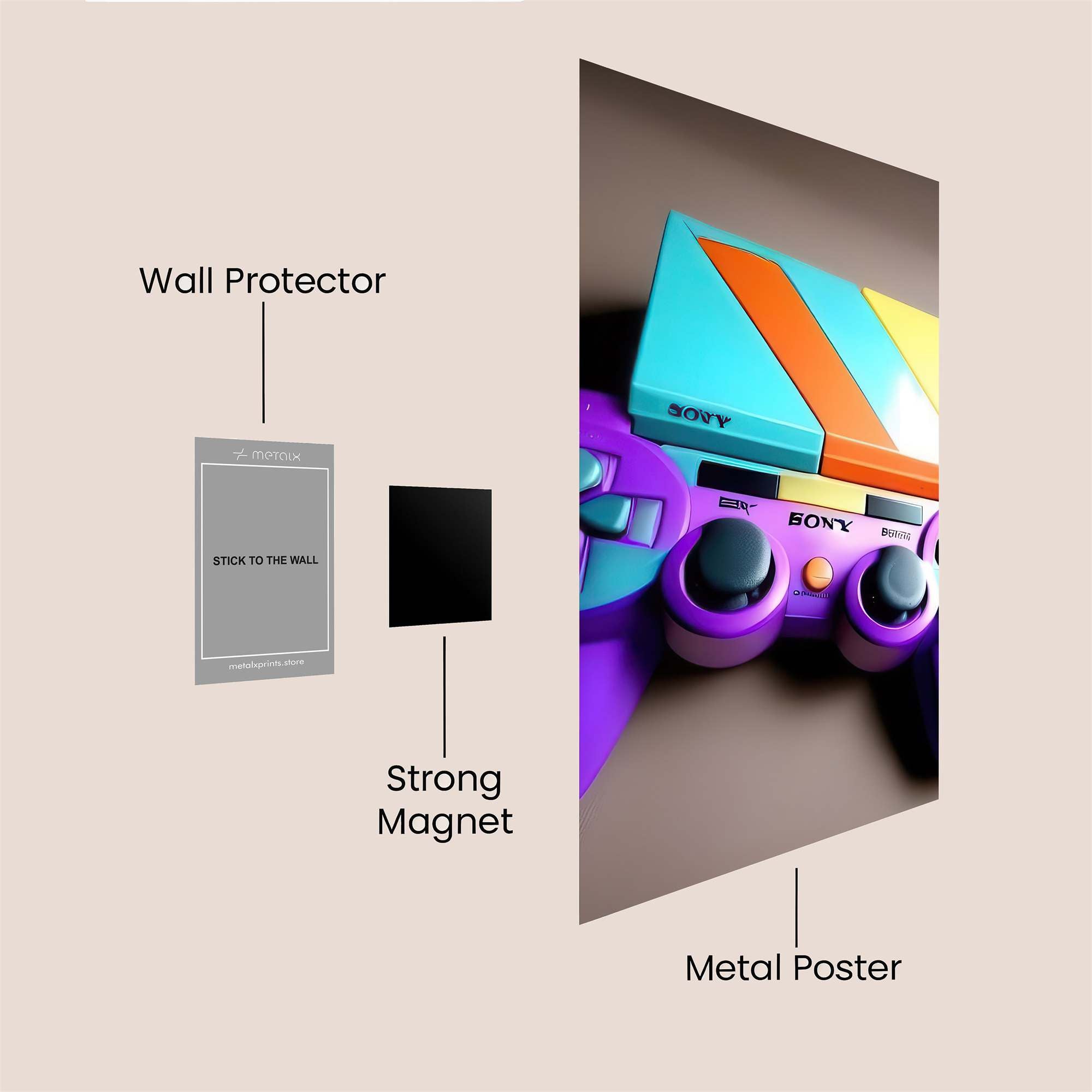 PlayStation Retro Safe Wall Magnetic / M