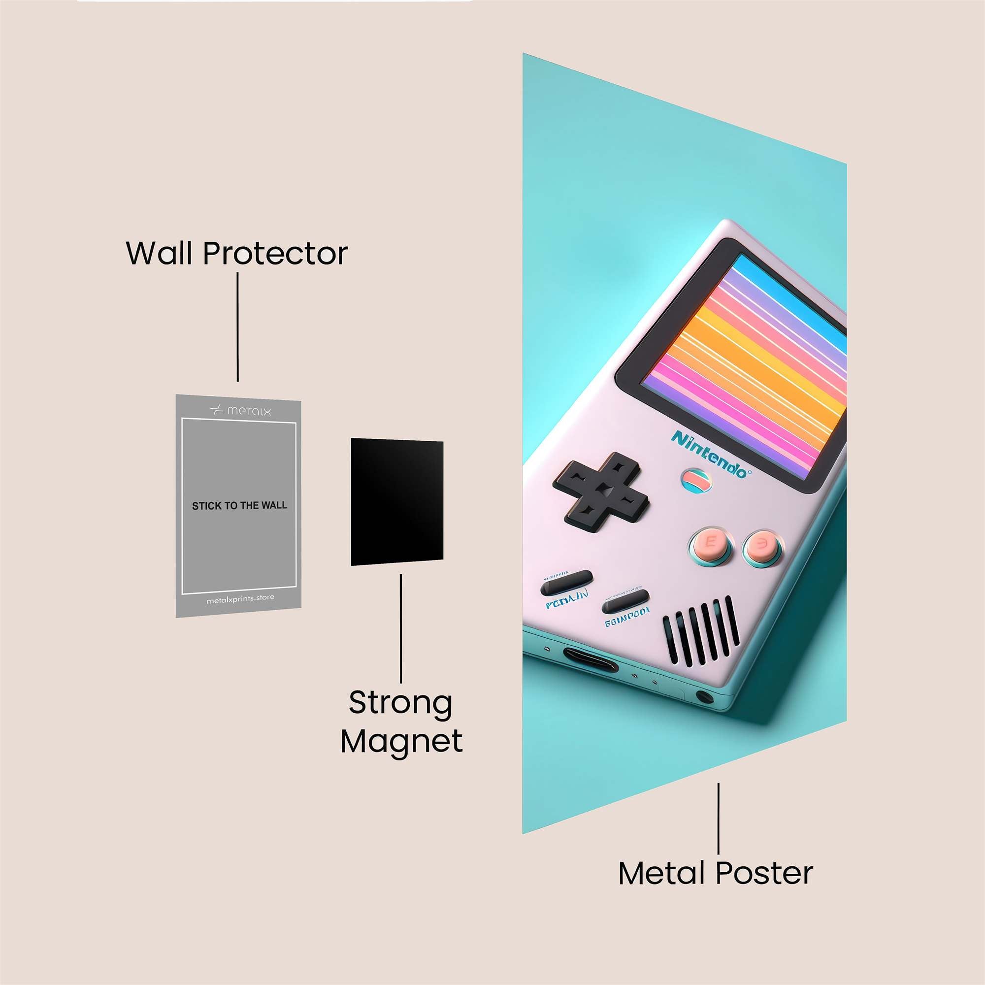 Gameboy Radiance Safe Wall Magnetic / M