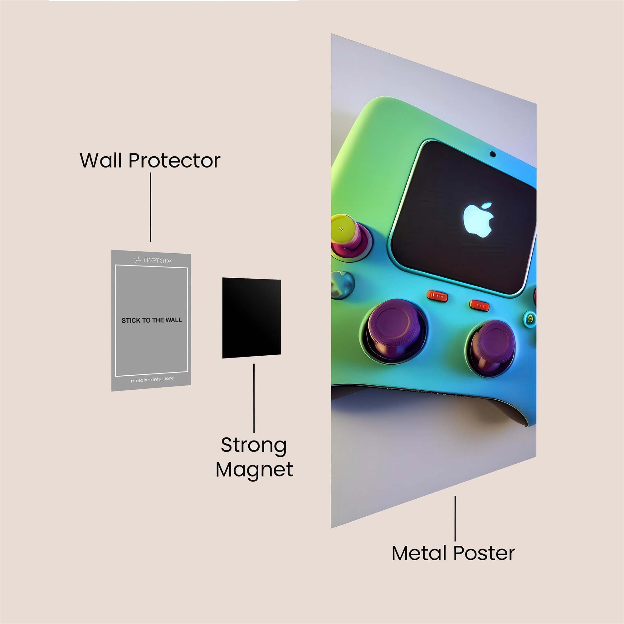 Apple Whimsy Safe Wall Magnetic / M