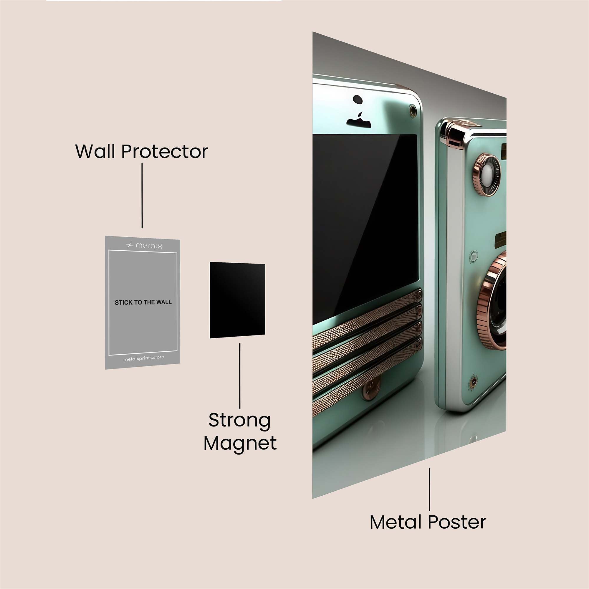 Retro Fusion Safe Wall Magnetic / M