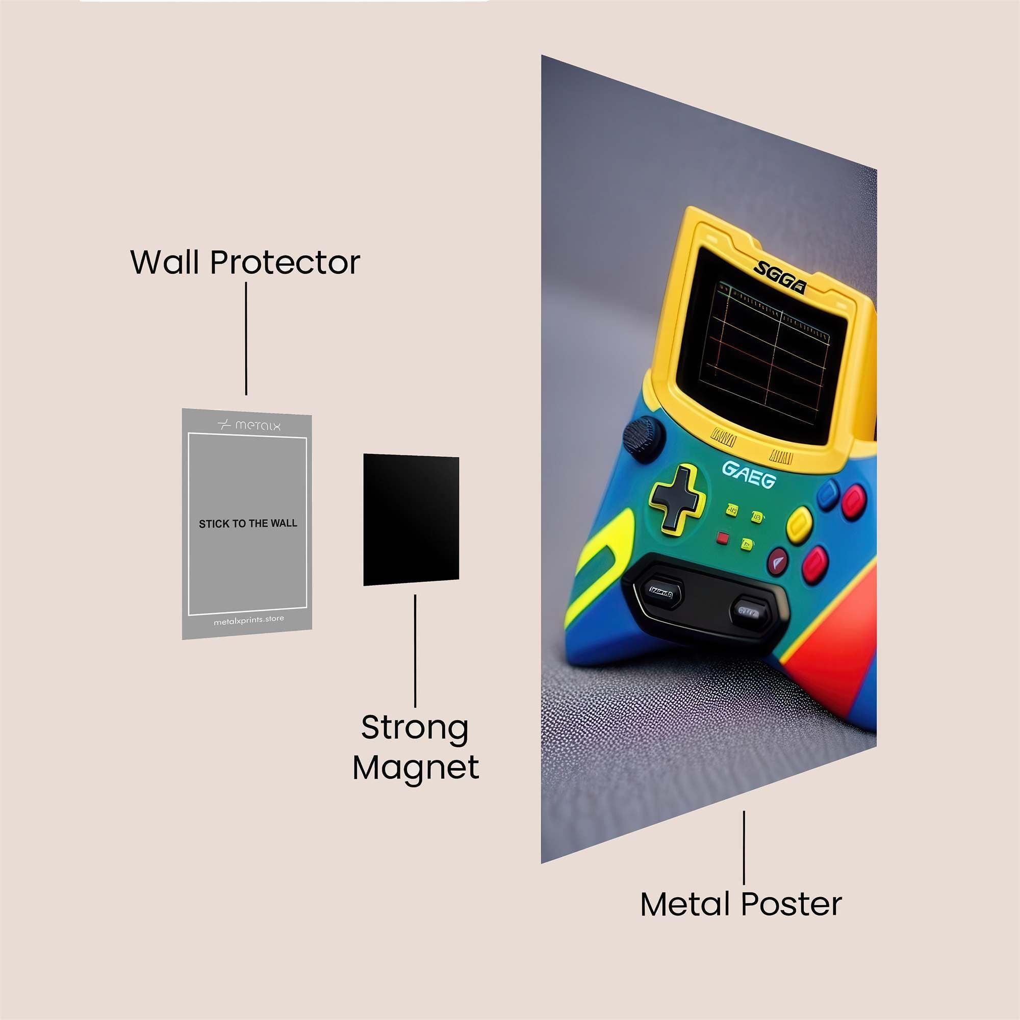 GameGear Retro Safe Wall Magnetic / M