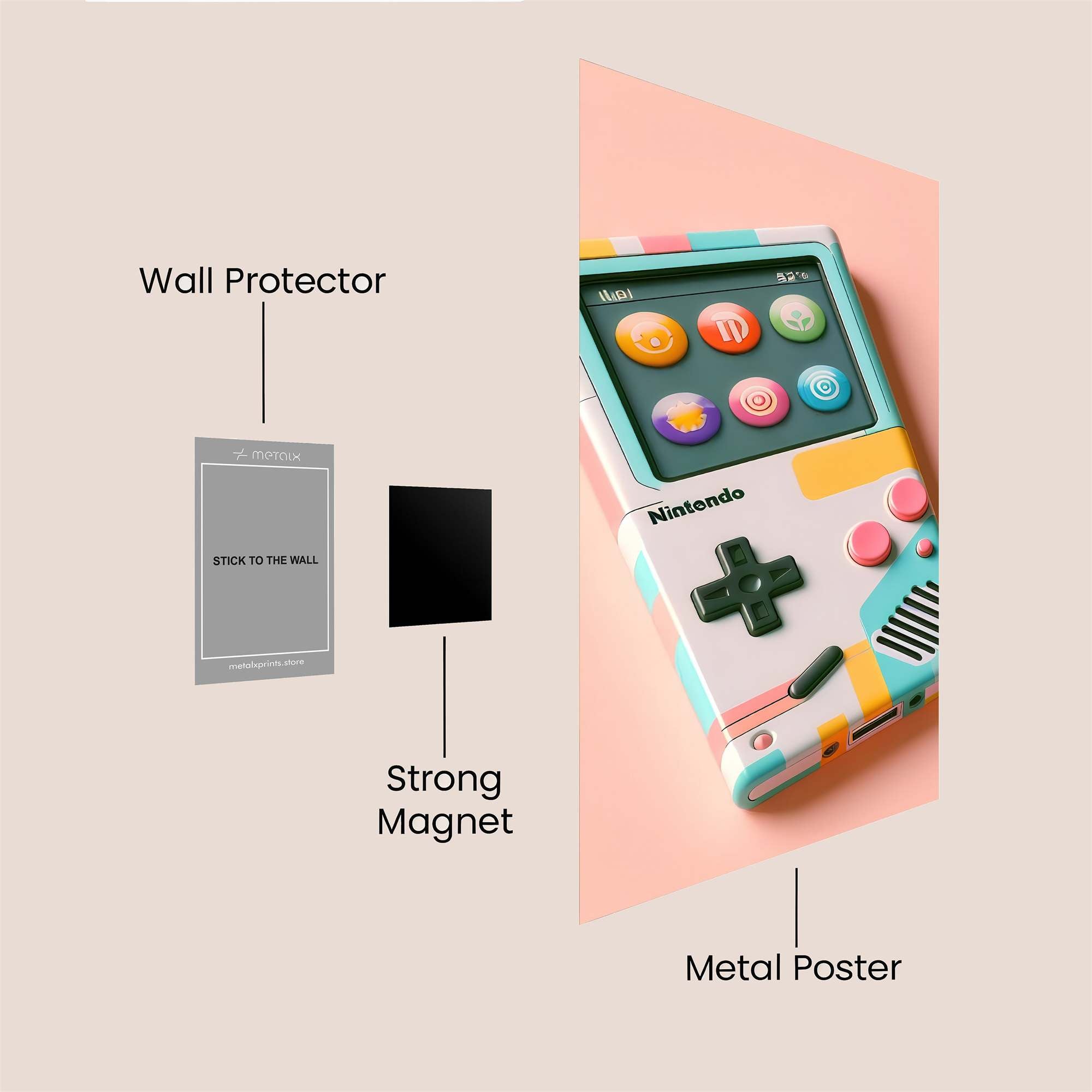 Gameboy Joy Safe Wall Magnetic / M