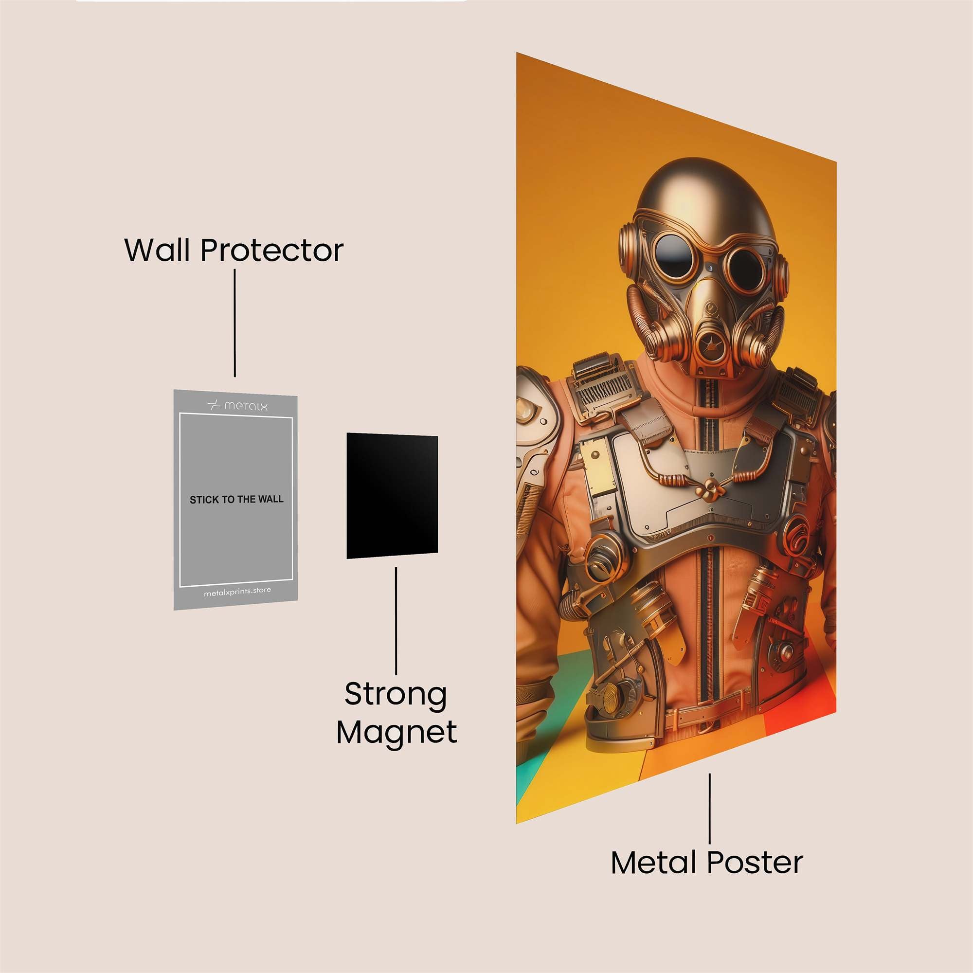 Steampunk Serenity Safe Wall Magnetic / M