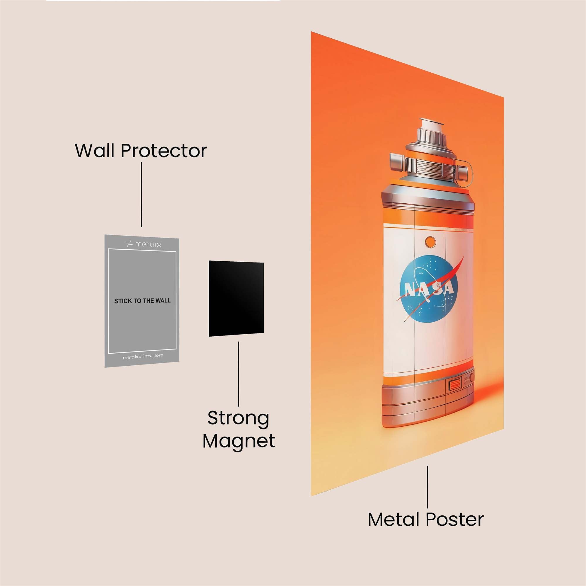 NASA Cosmic Safe Wall Magnetic / M
