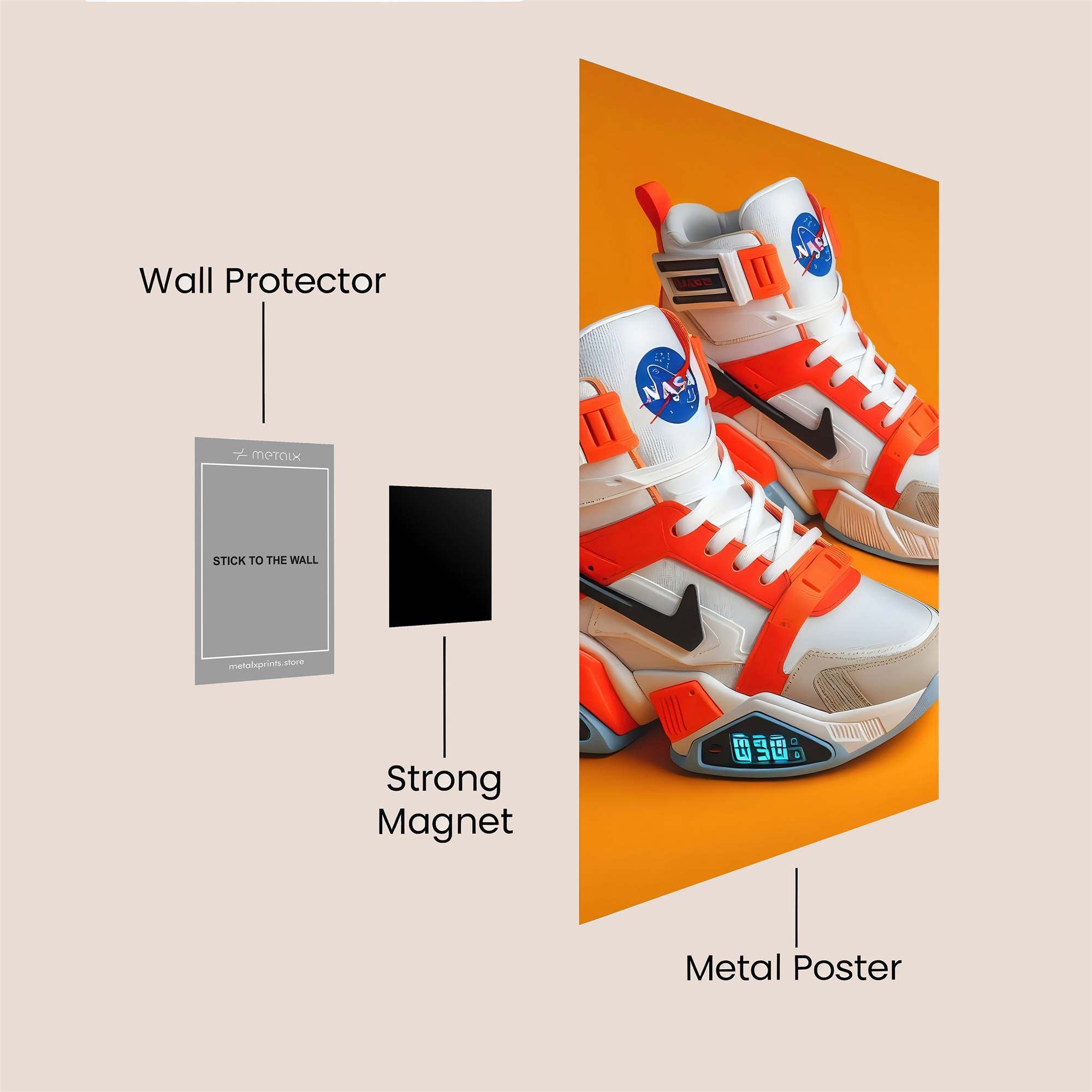 NASA Futuristic Safe Wall Magnetic / M