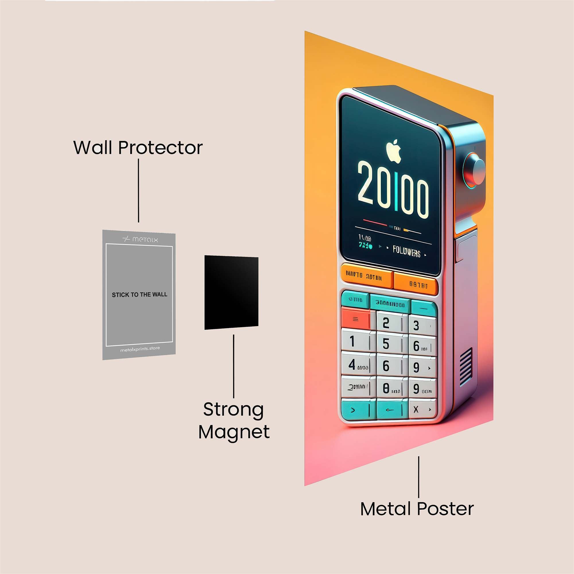 Apple Nostalgia Safe Wall Magnetic / M