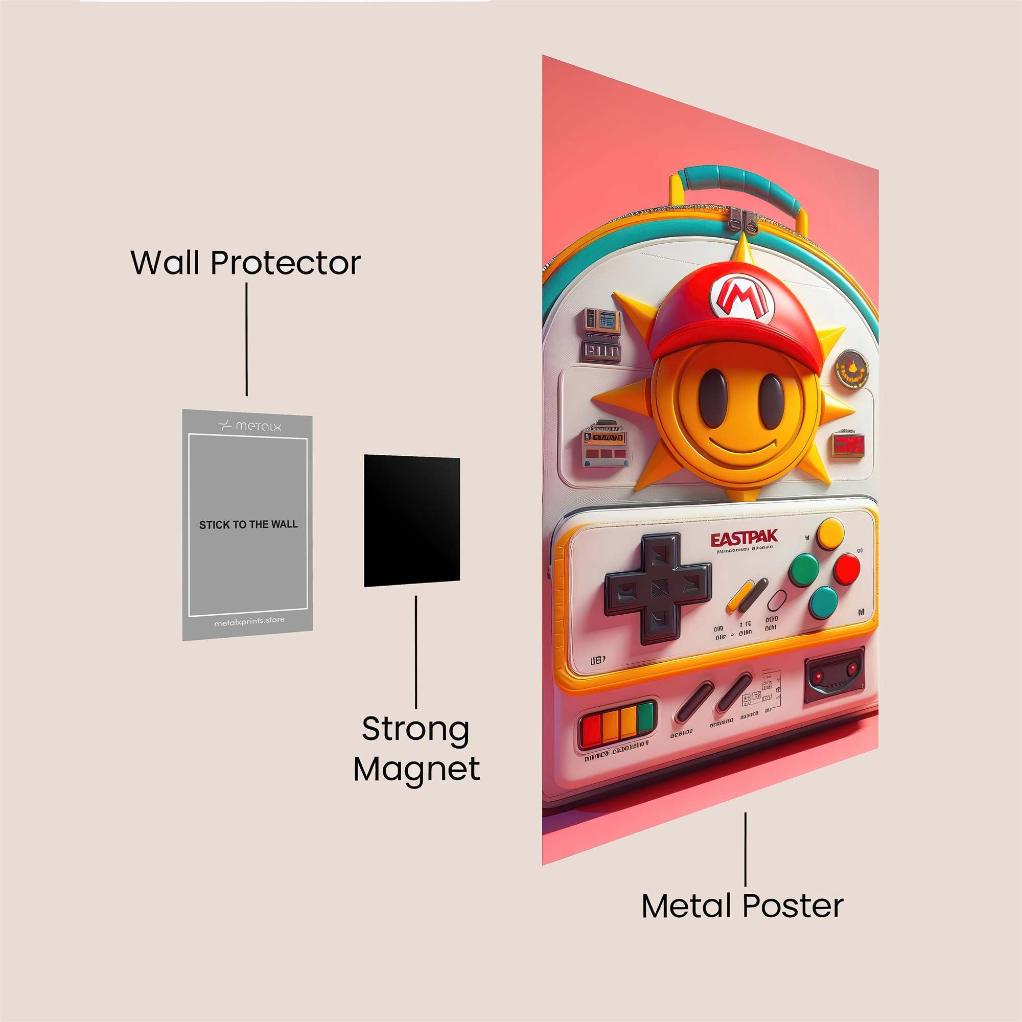 Mario Joyful Safe Wall Magnetic / M