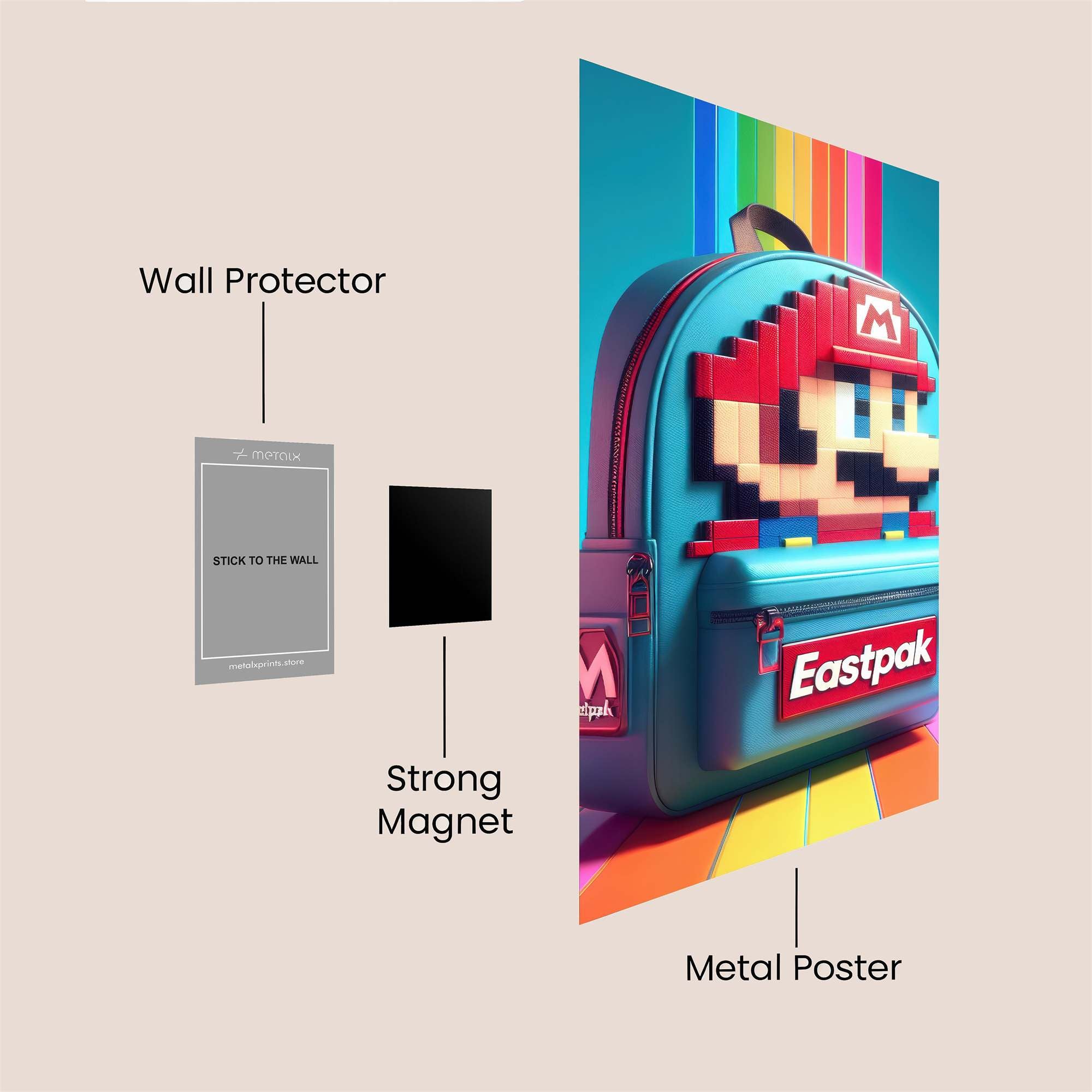 Mario Whimsy Safe Wall Magnetic / M