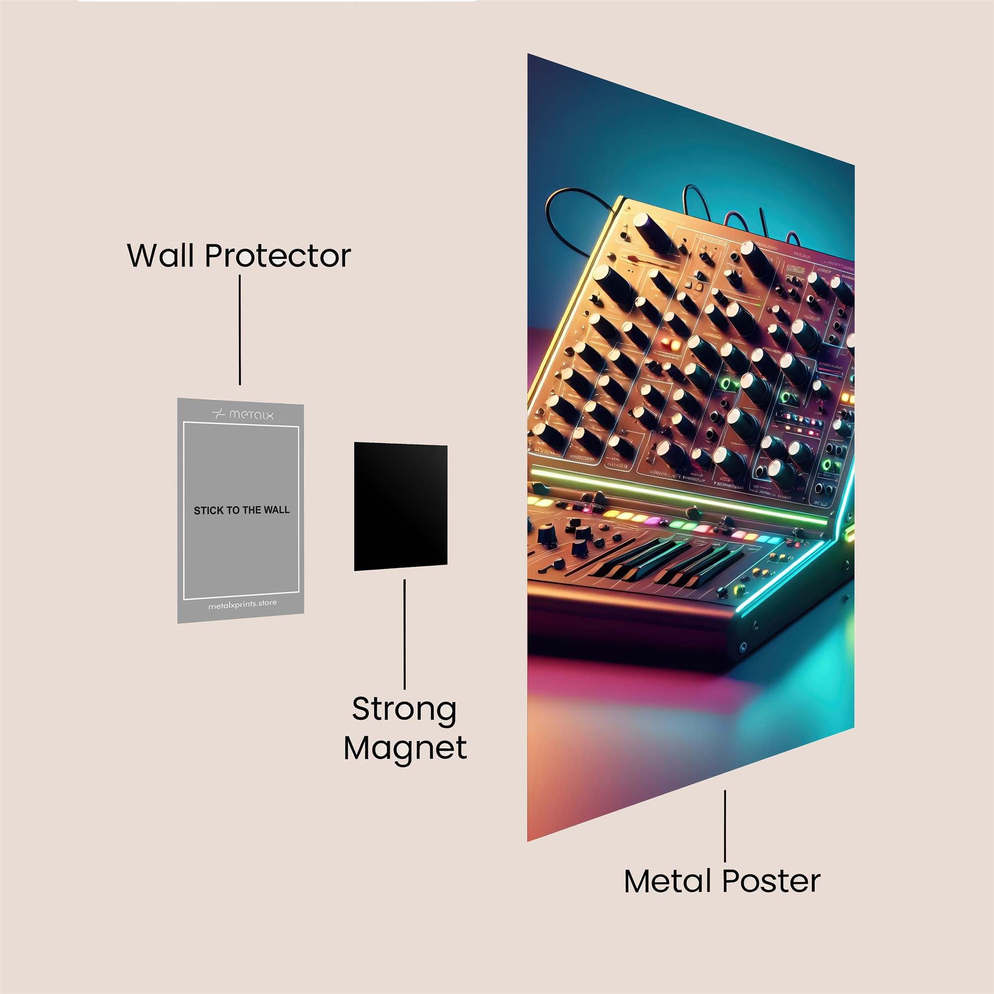 Synthesizer Glow Safe Wall Magnetic / M