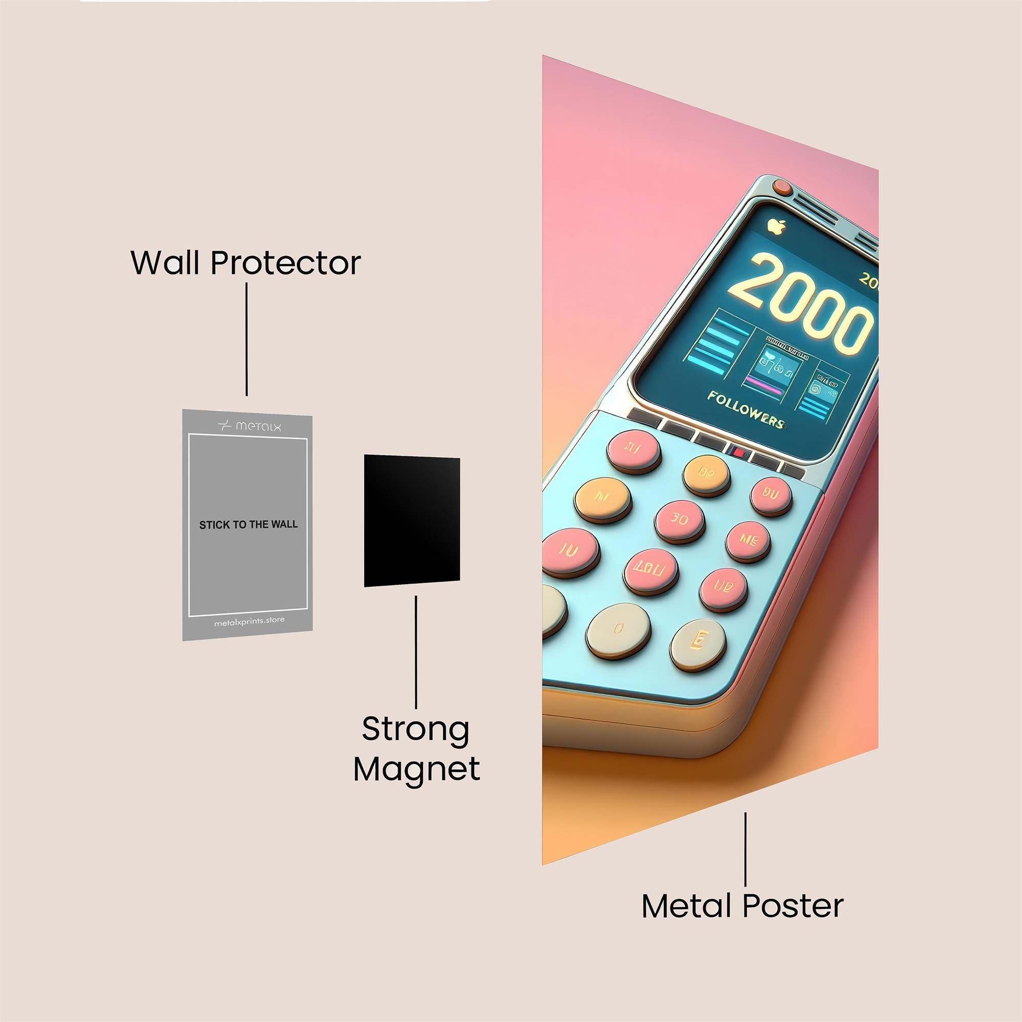 Phone Nostalgia Safe Wall Magnetic / M