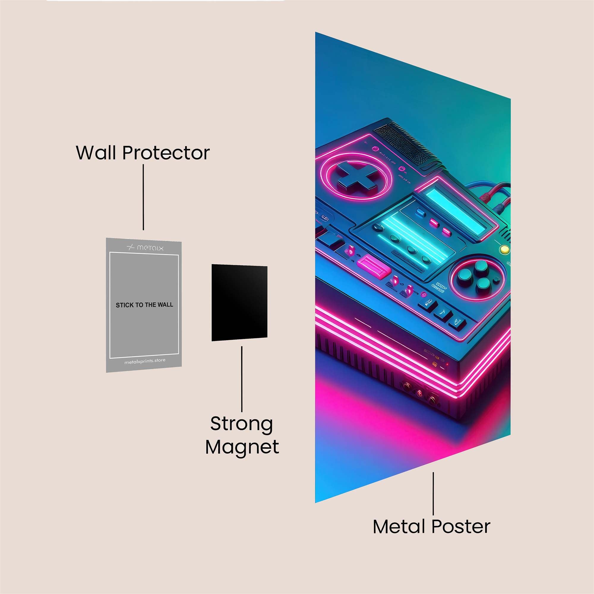 RetroVibe Safe Wall Magnetic / M