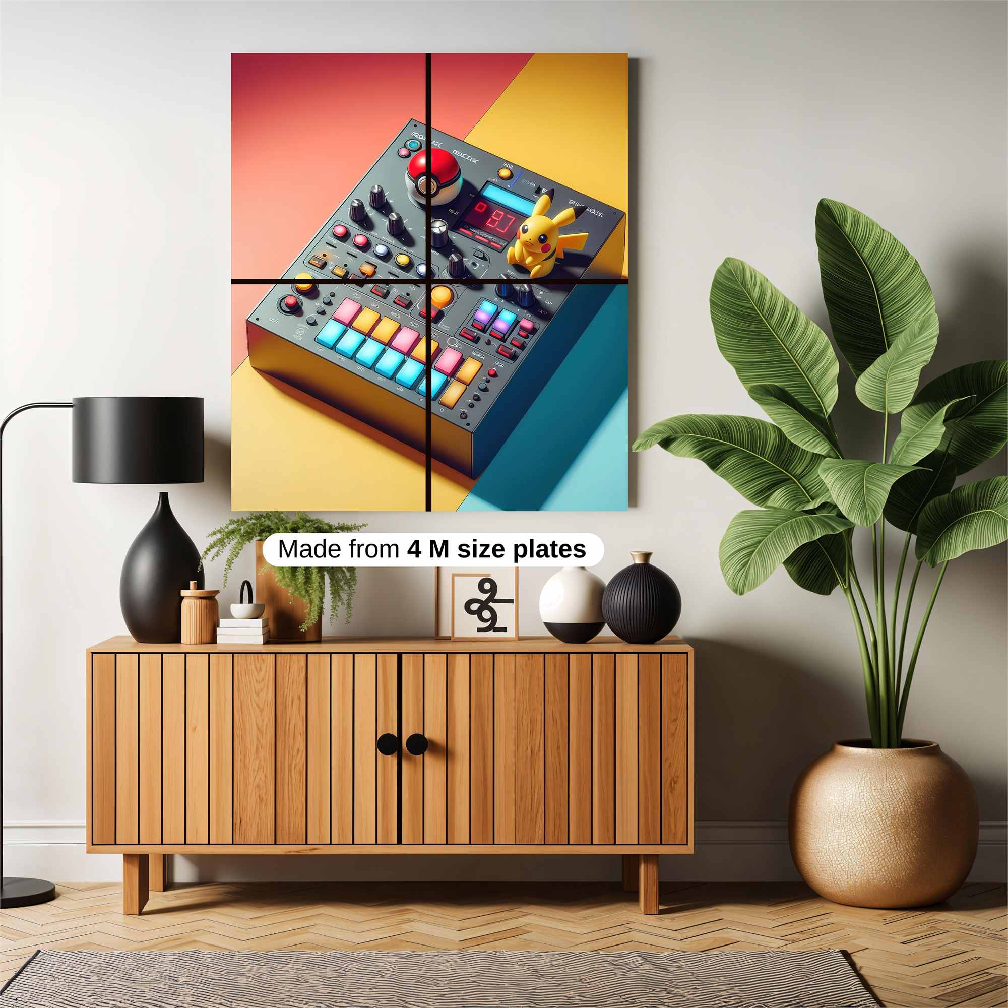 Pikachu Beats Safe Wall Magnetic / M