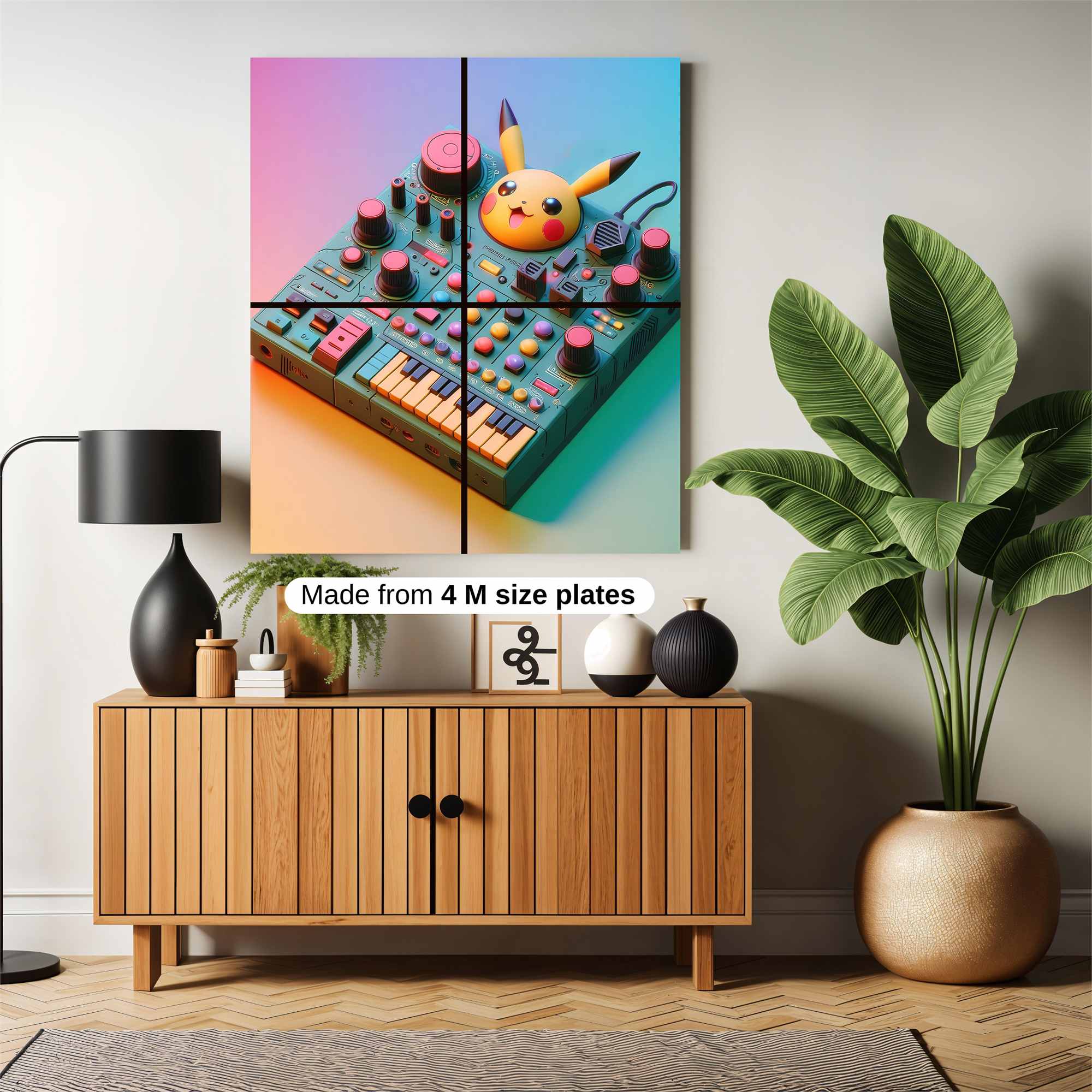 Pikachu Playful Safe Wall Magnetic / M