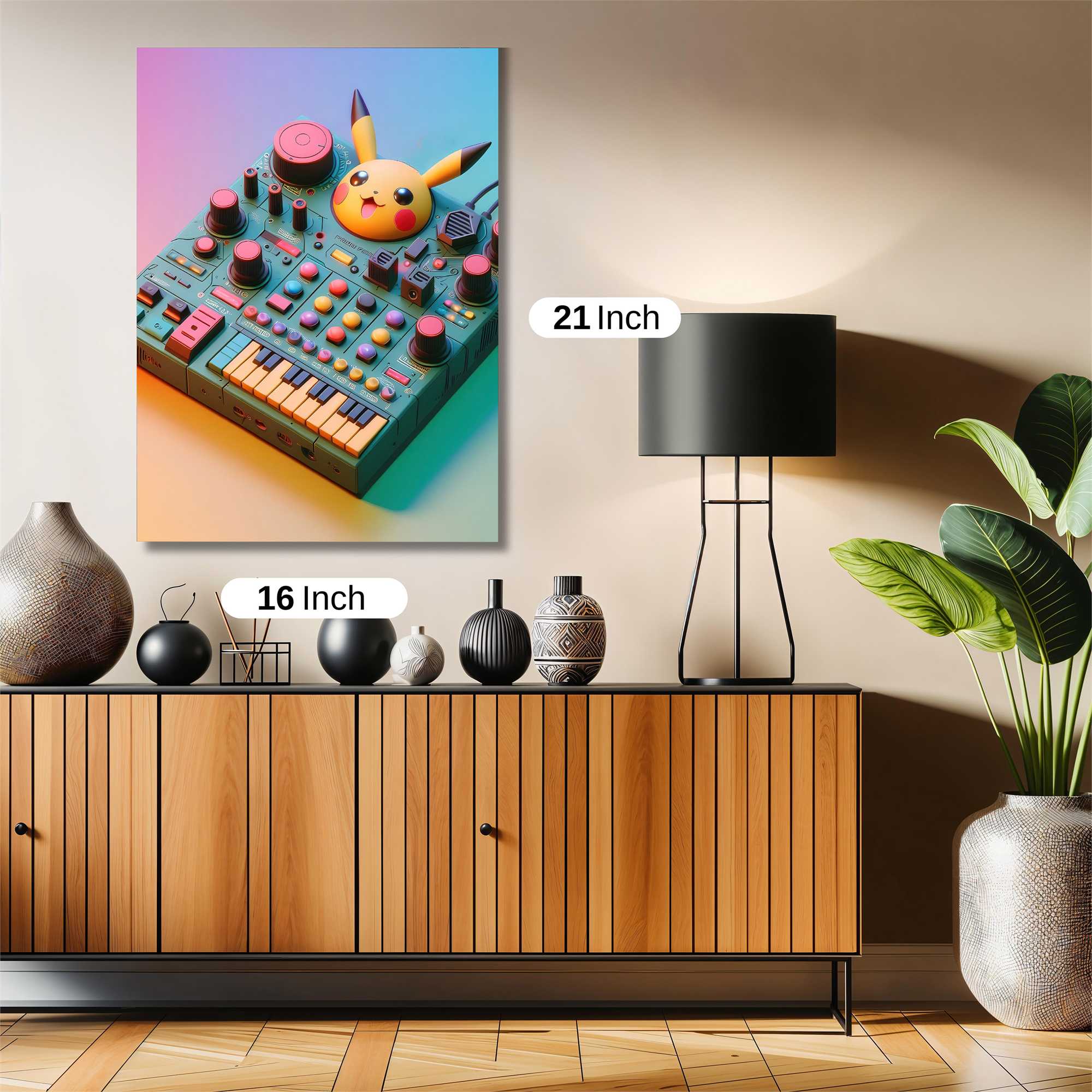 Pikachu Playful Safe Wall Magnetic / M