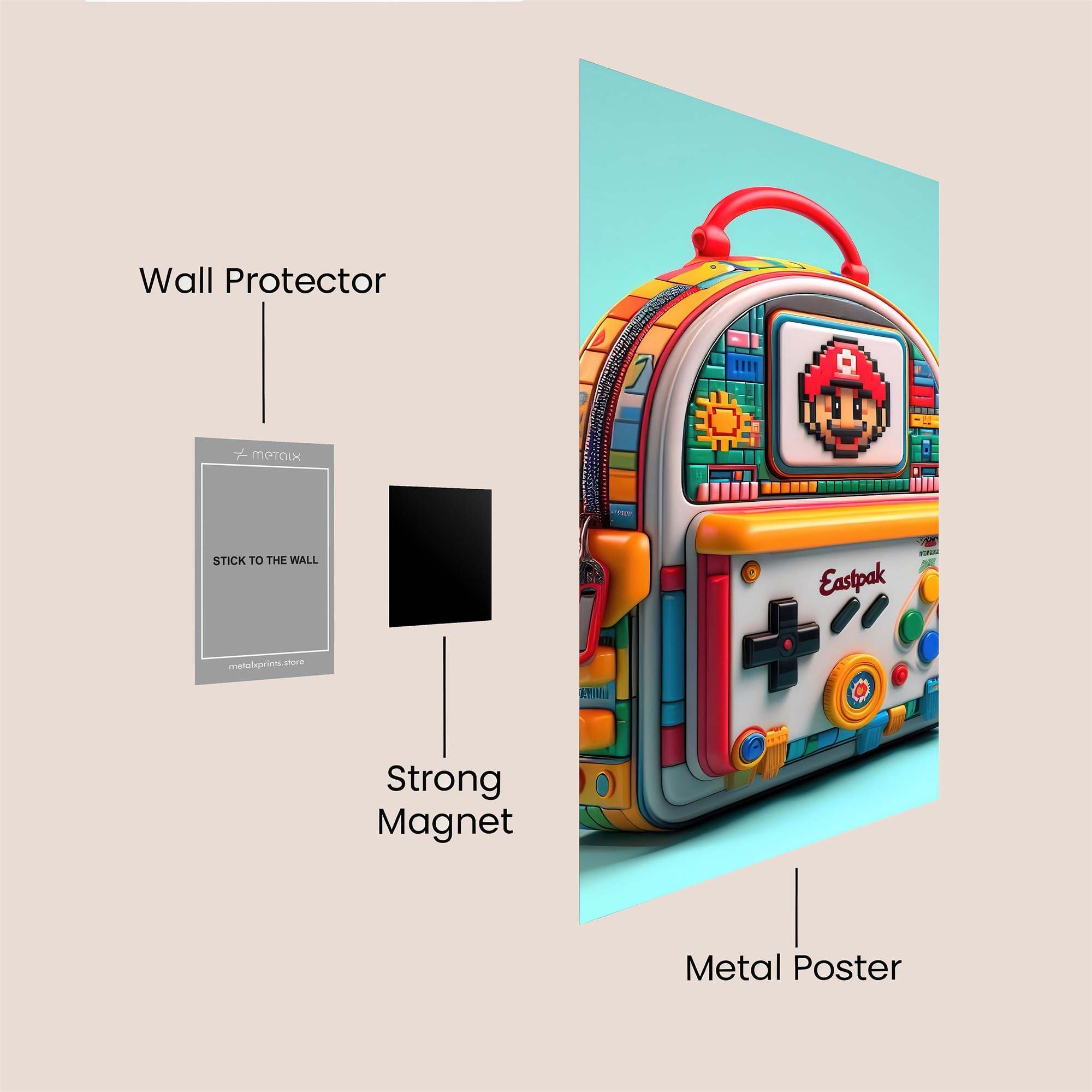 Mario Joyful Safe Wall Magnetic / M