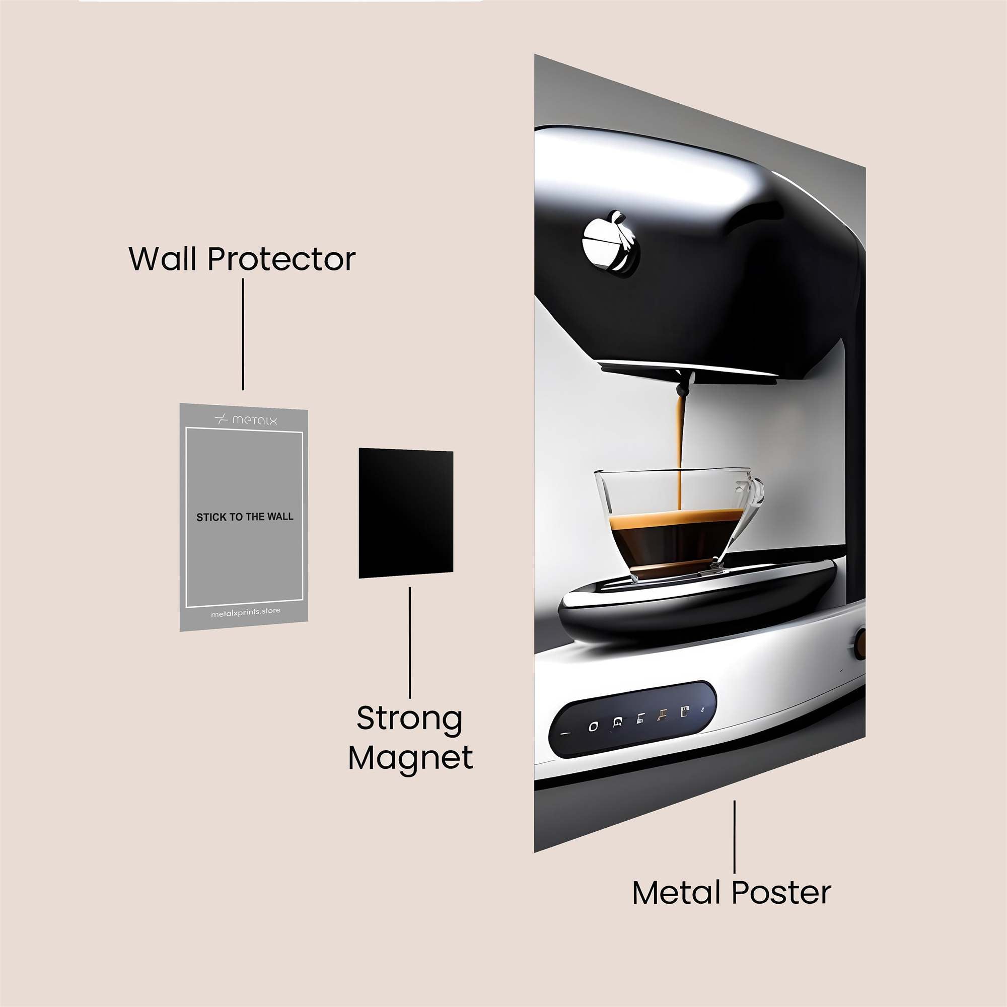 Espresso Elegance Safe Wall Magnetic / M
