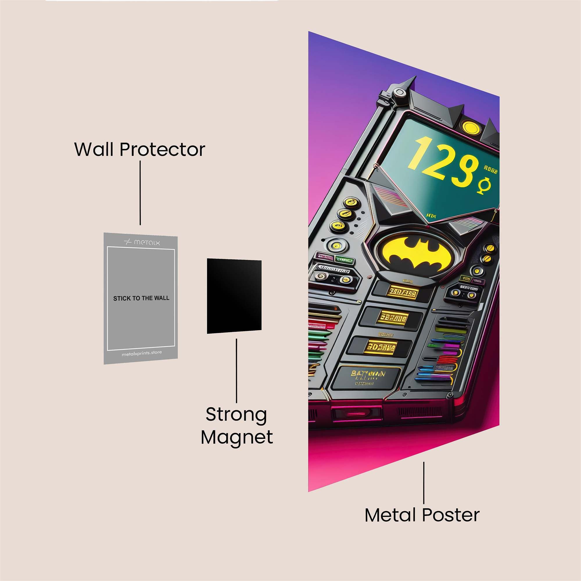 Batman Retro Safe Wall Magnetic / M