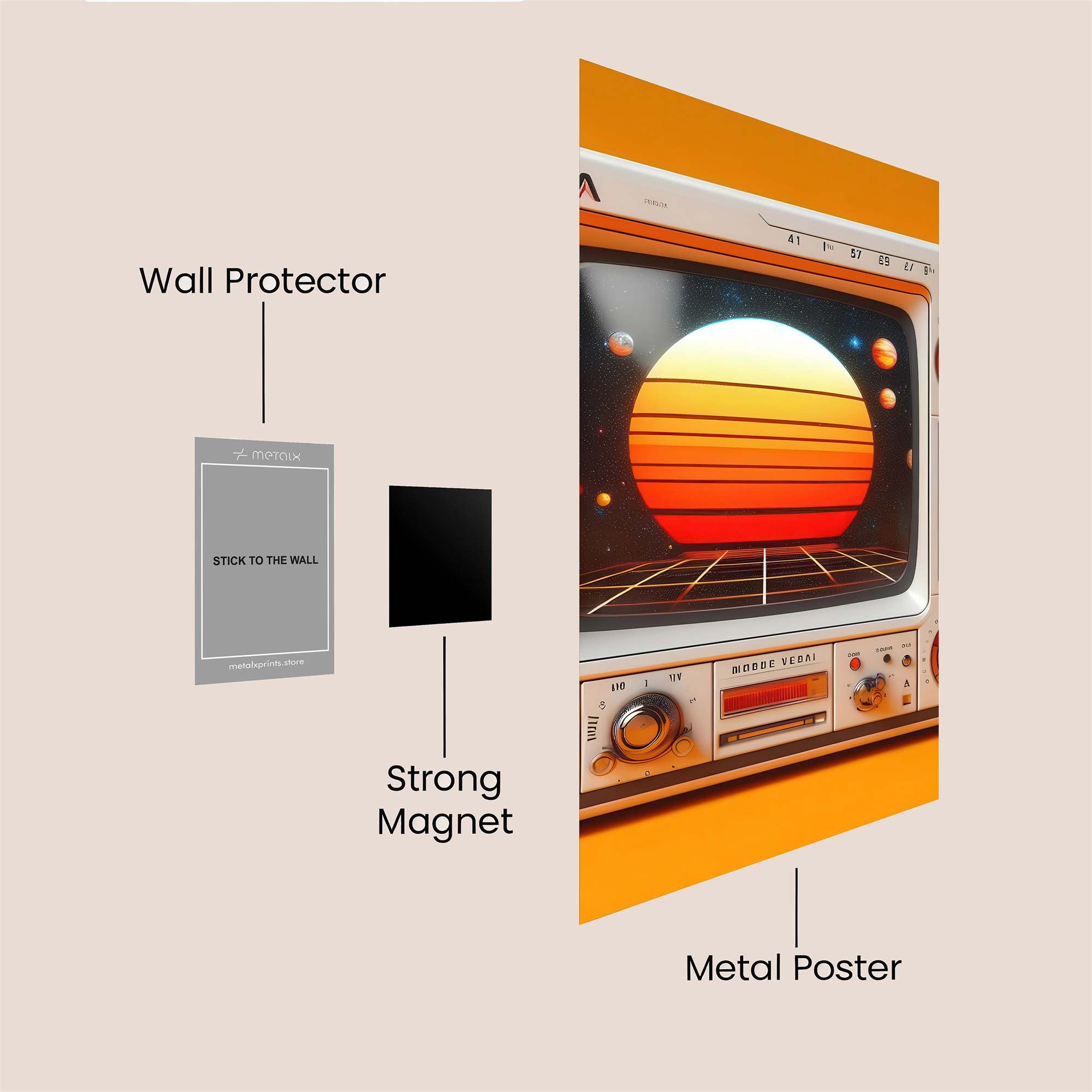 NASA Nostalgic Safe Wall Magnetic / M