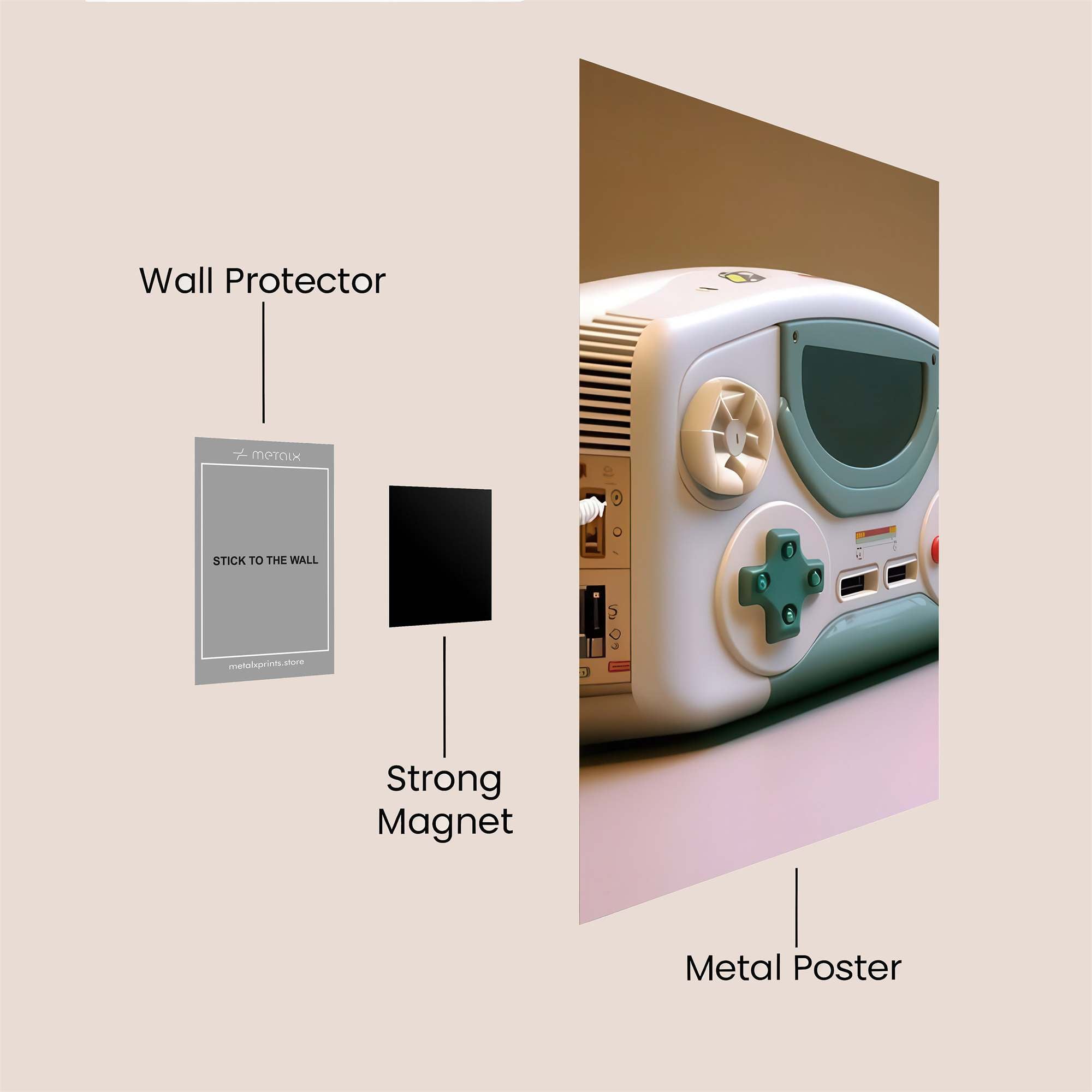 Gameboy Nostalgic Safe Wall Magnetic / M