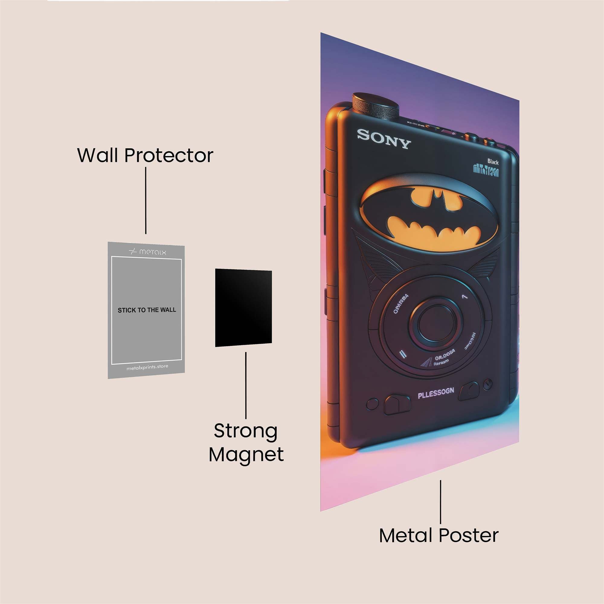 Batman Retro Safe Wall Magnetic / M