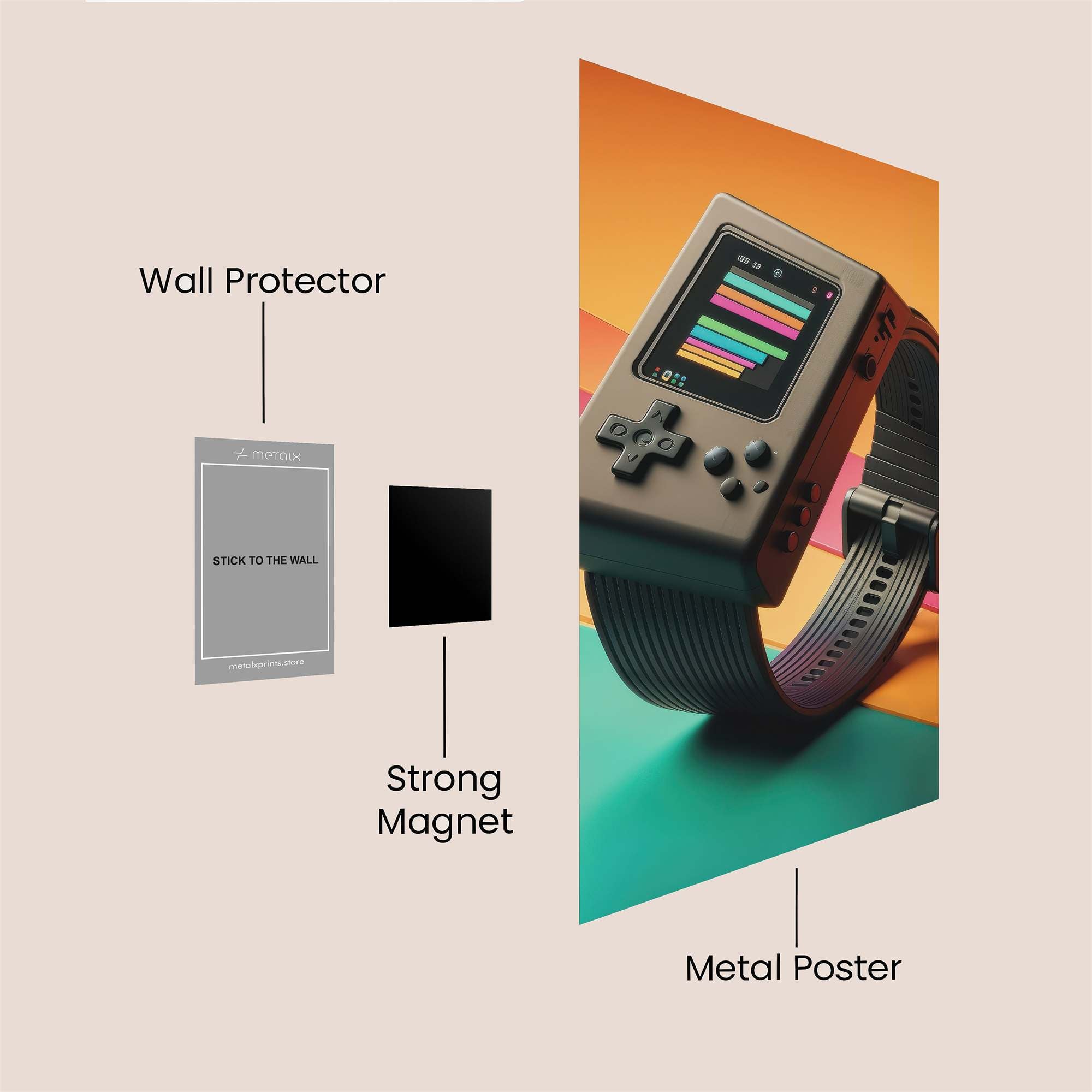 Gameboy Retro Safe Wall Magnetic / M