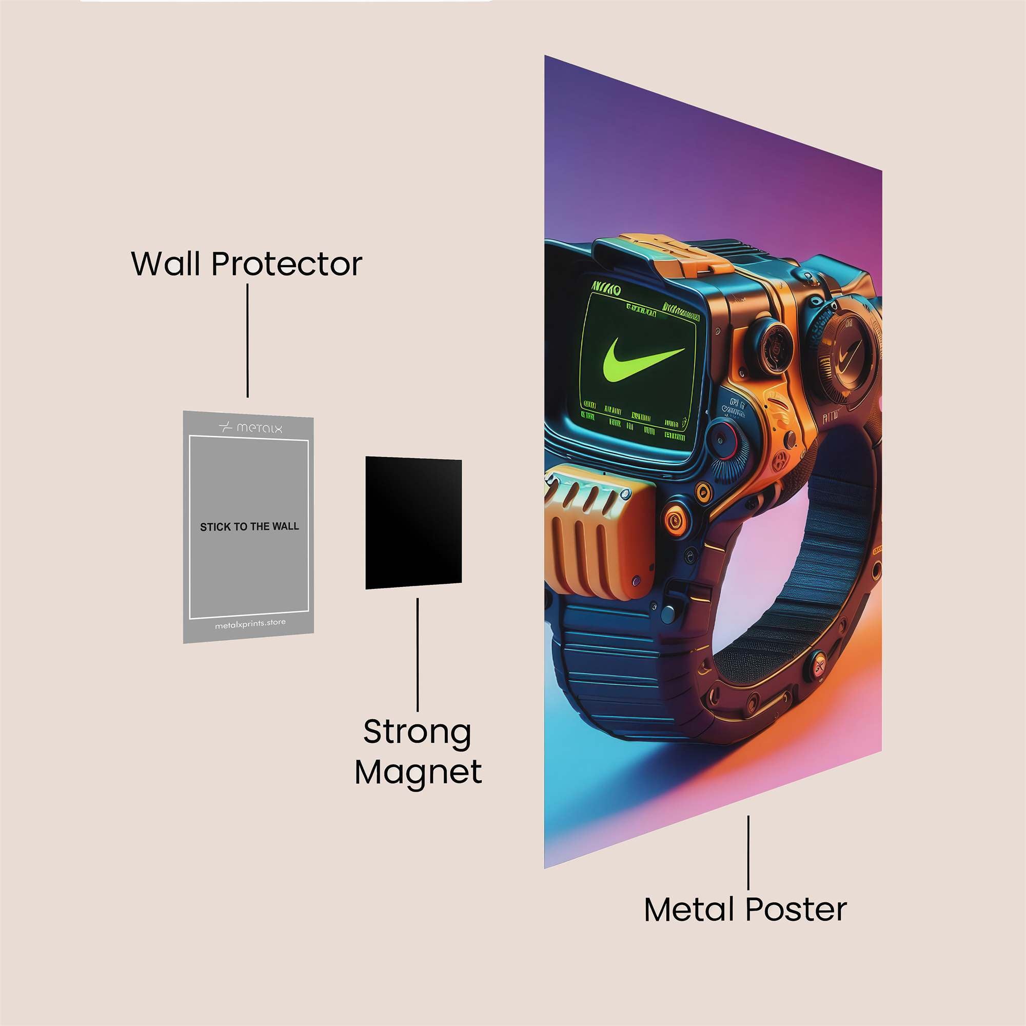 Pip-Boy Futuristic Safe Wall Magnetic / M